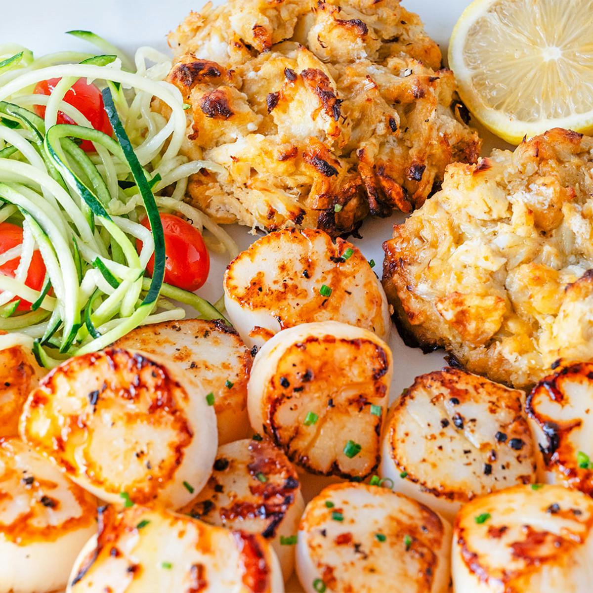 Day Boat Scallop Lobster Mac Cheese Crab Cake for 2-4 by
