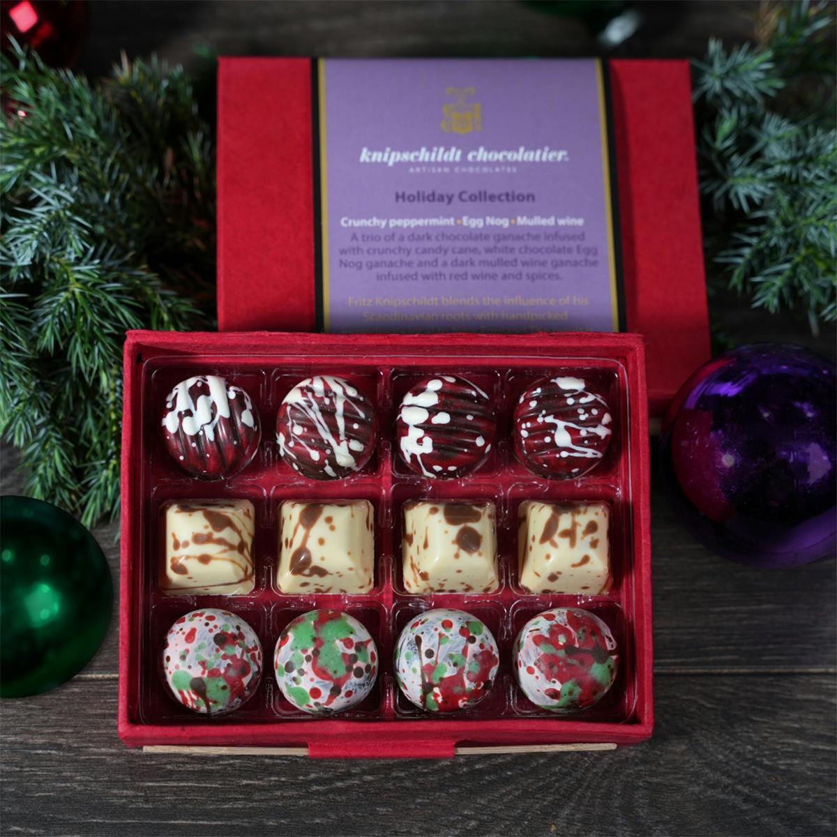 Holiday Trio Collection - 12 Piece by Knipschildt Chocolatier