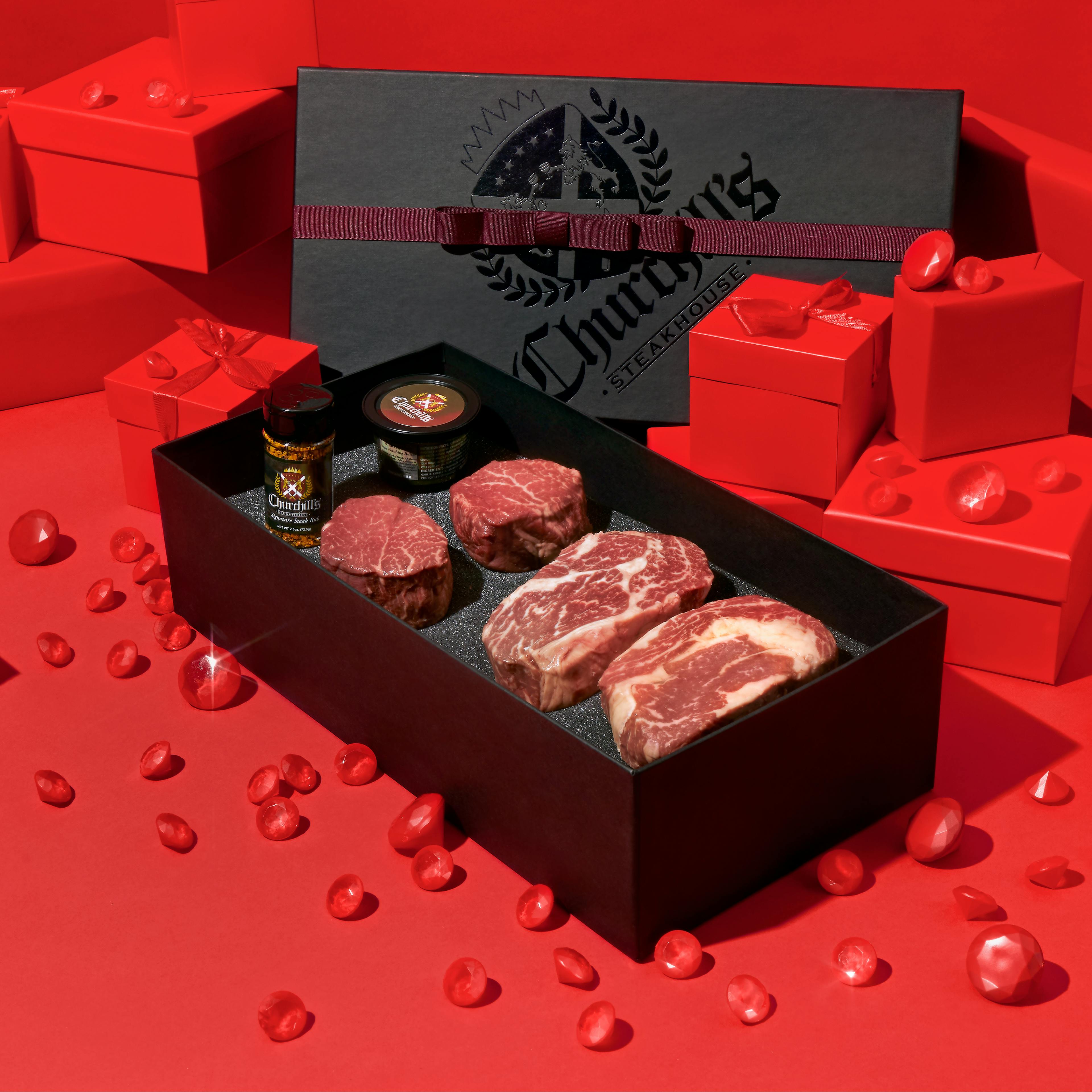 Ribeye & Filet Mignon Prime Steak Gift Box by Churchill's Steakhouse