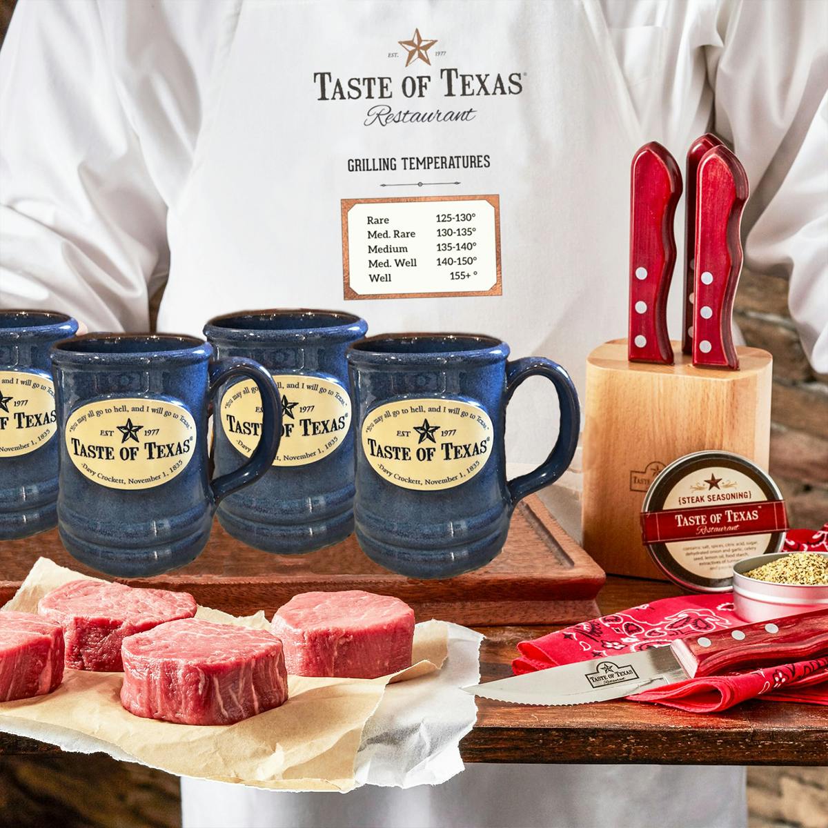 Hardwood Block for Steak Knives (Block Only) - Taste of Texas