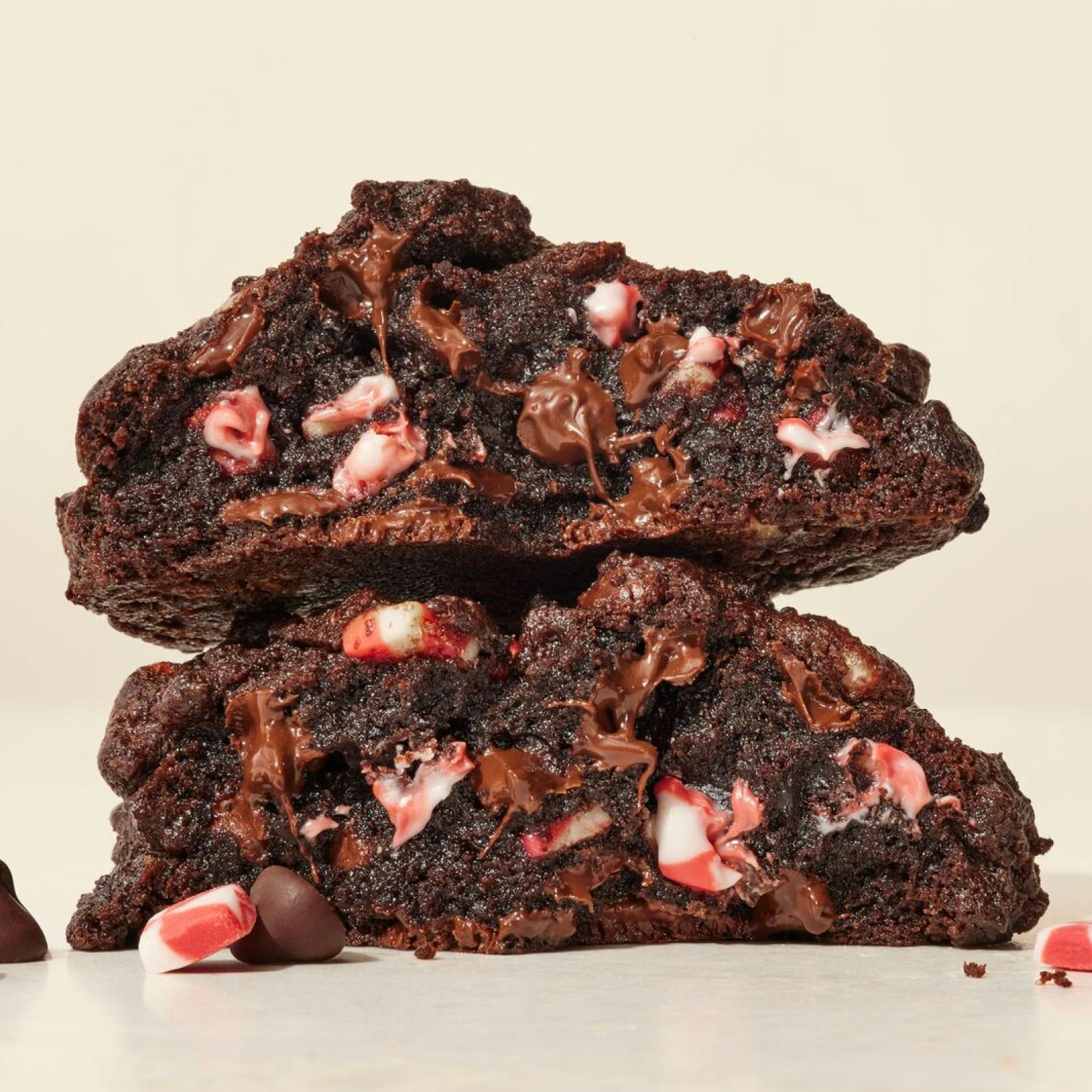 Dark Chocolate Peppermint Cookies by Levain Bakery