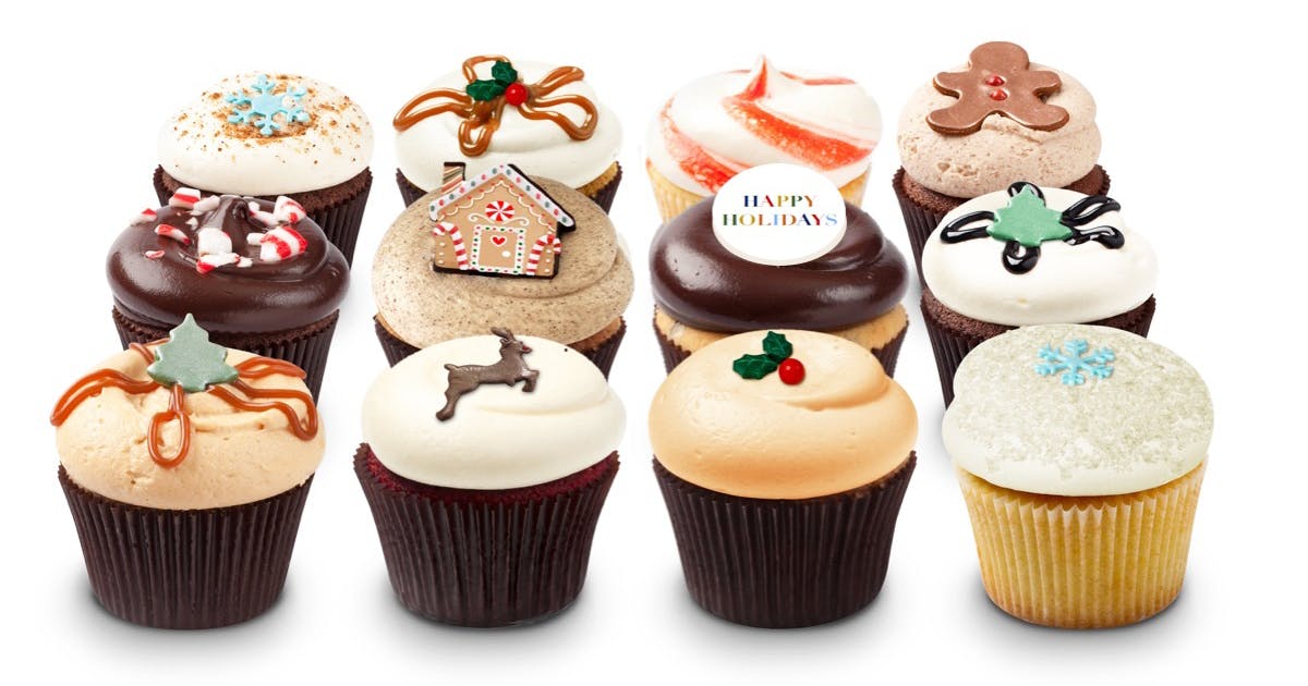 Happy Holidays Cupcake Dozen by Cupcake Goldbelly