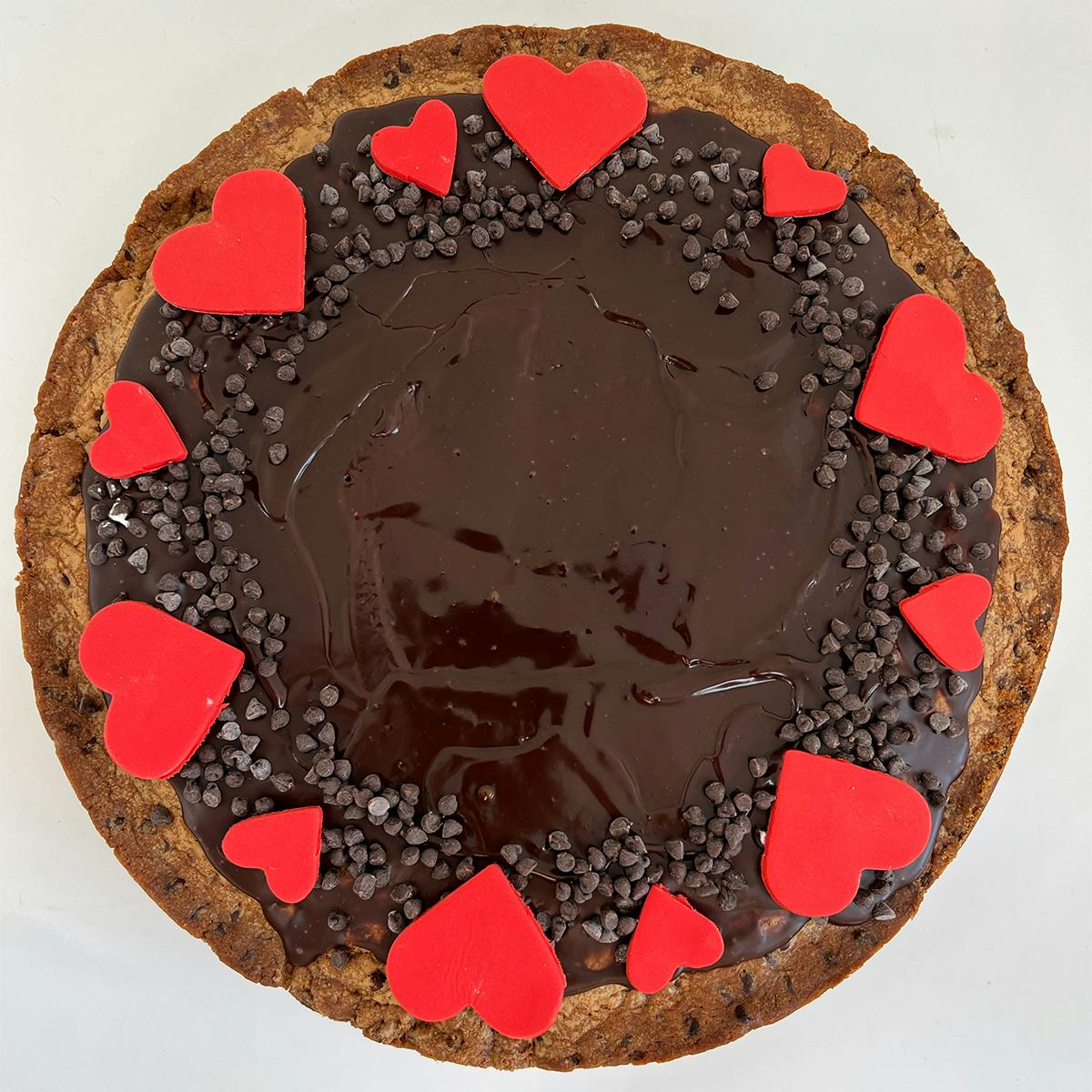 Valentine's Day Chocolate Chip Cookie Cake by Mini Melanie