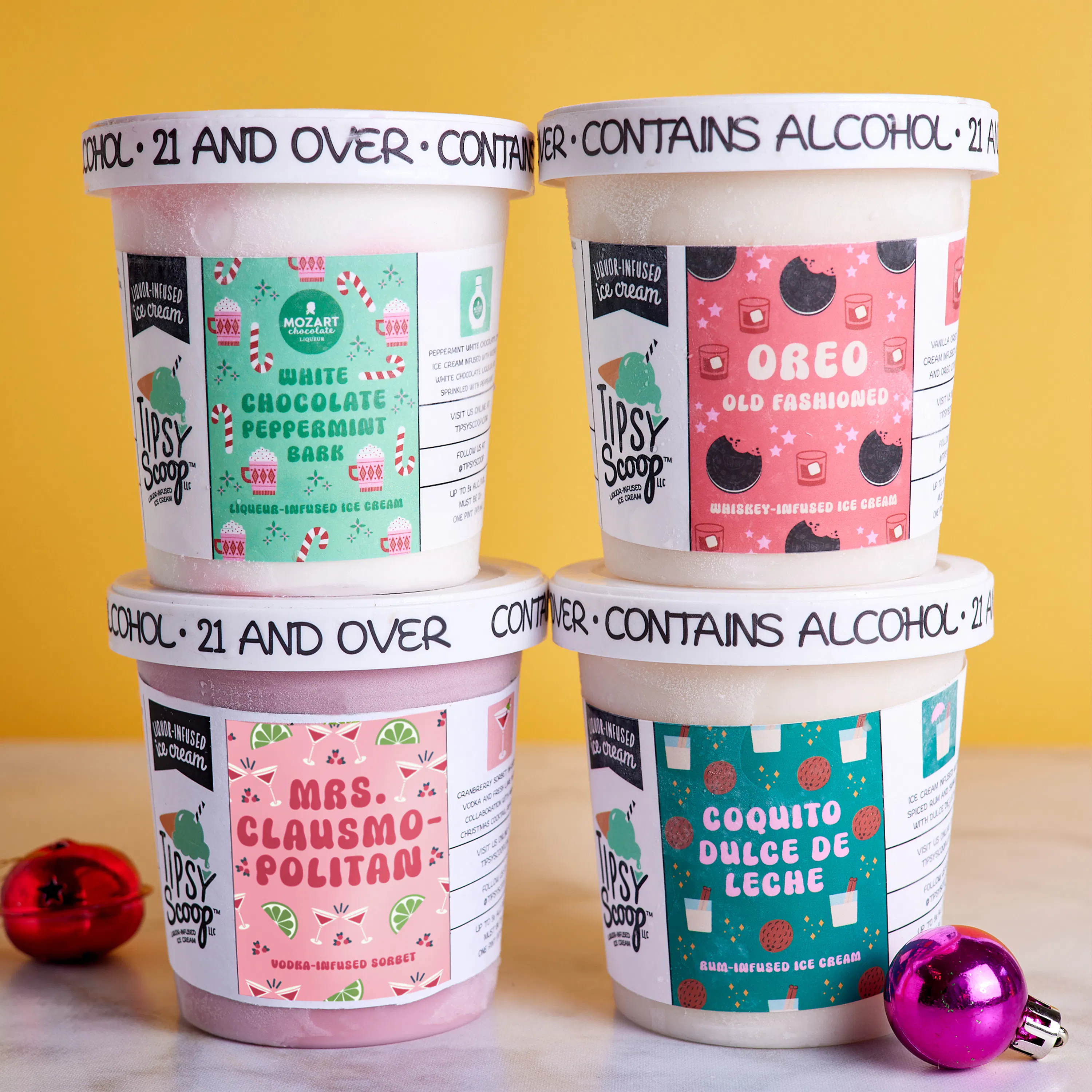 "Holiday Spirits" Boozy Ice Cream - 4 Pints by Tipsy Scoop Boozy Ice Cream - Alternate image 5