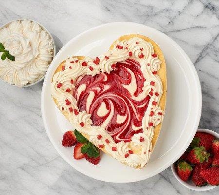 White Chocolate Strawberry Heart Cheesecake by Junior's Cheesecake - Alternate image 1