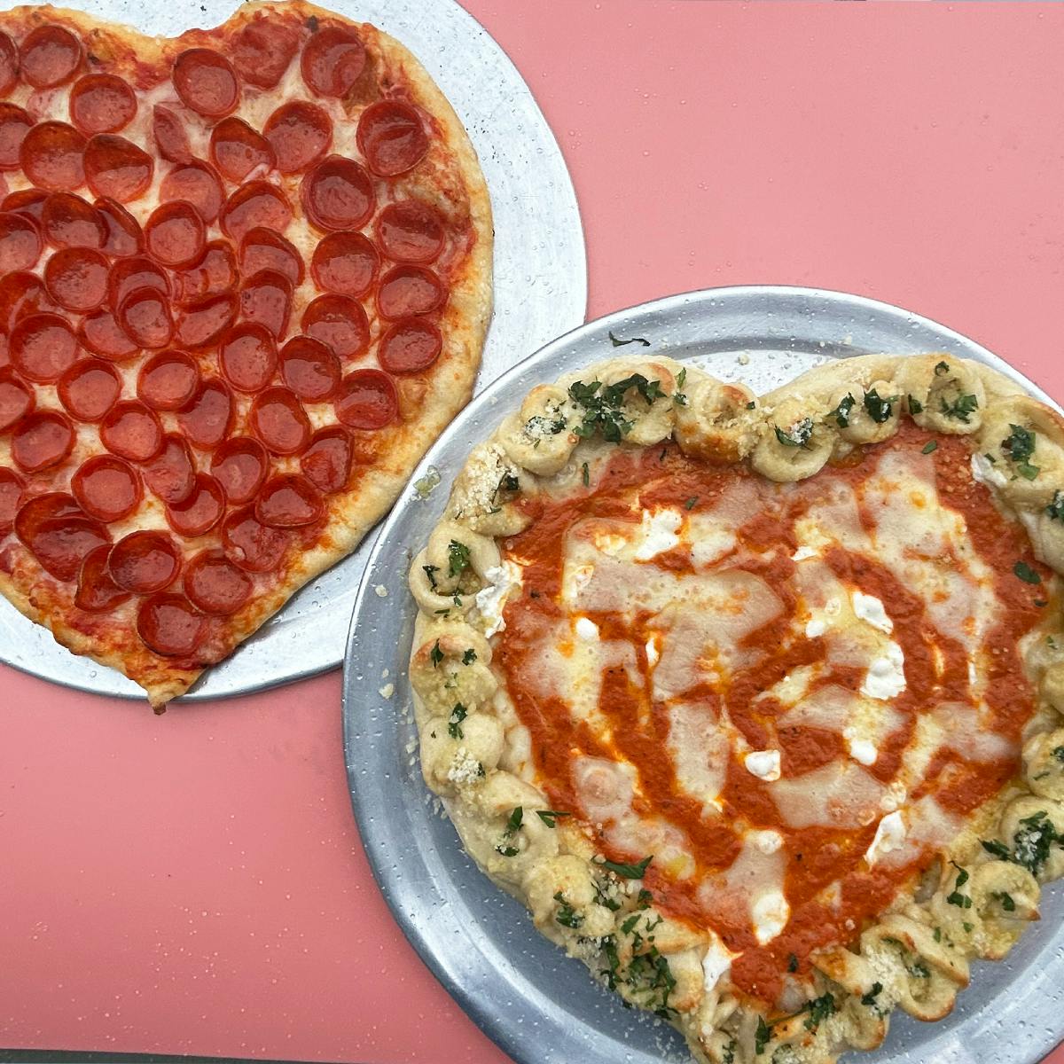Pepperoni & Vodka Valentine's Day Heart Shaped Pizza - 2 Pack by Krave It Pizza & Sandwich Joint