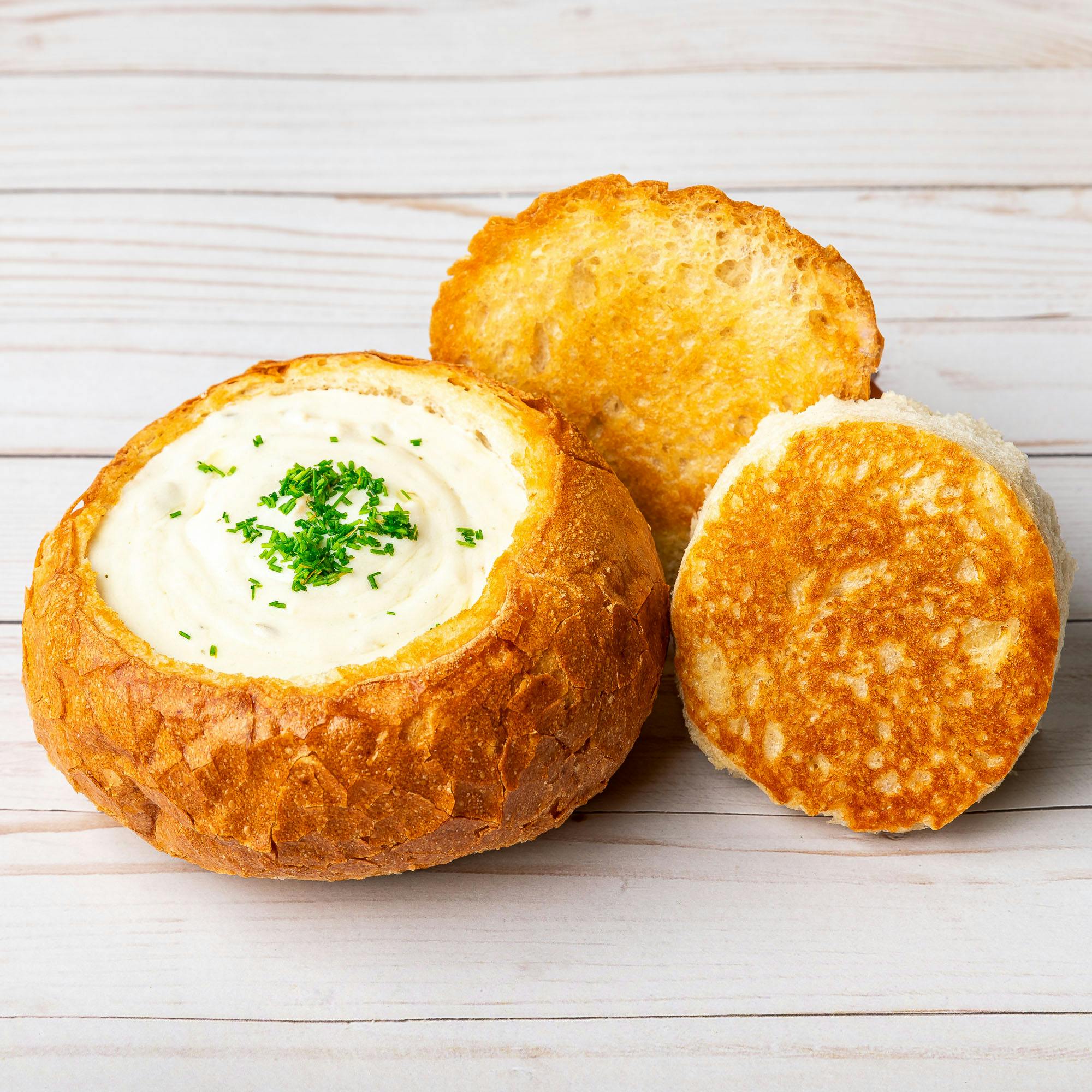 GIANT Bread Bowls + Clam Chowder Kit - 8 Pack by Splash Cafe