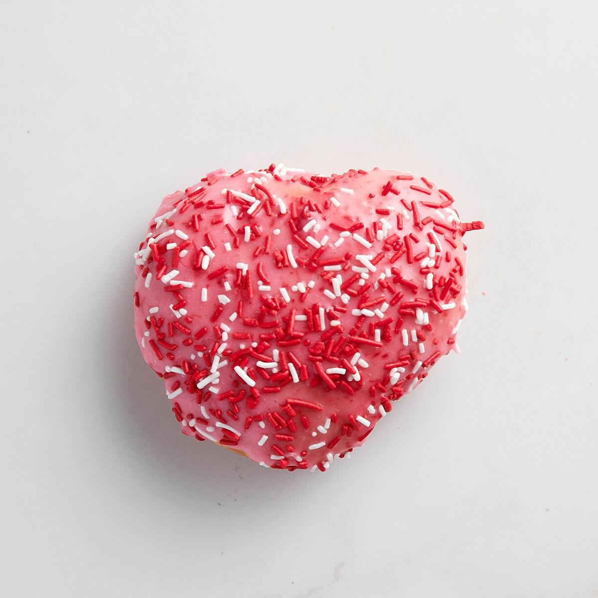 Vanilla Valentine Heart Donuts - 6 Pack by Primo's Donuts