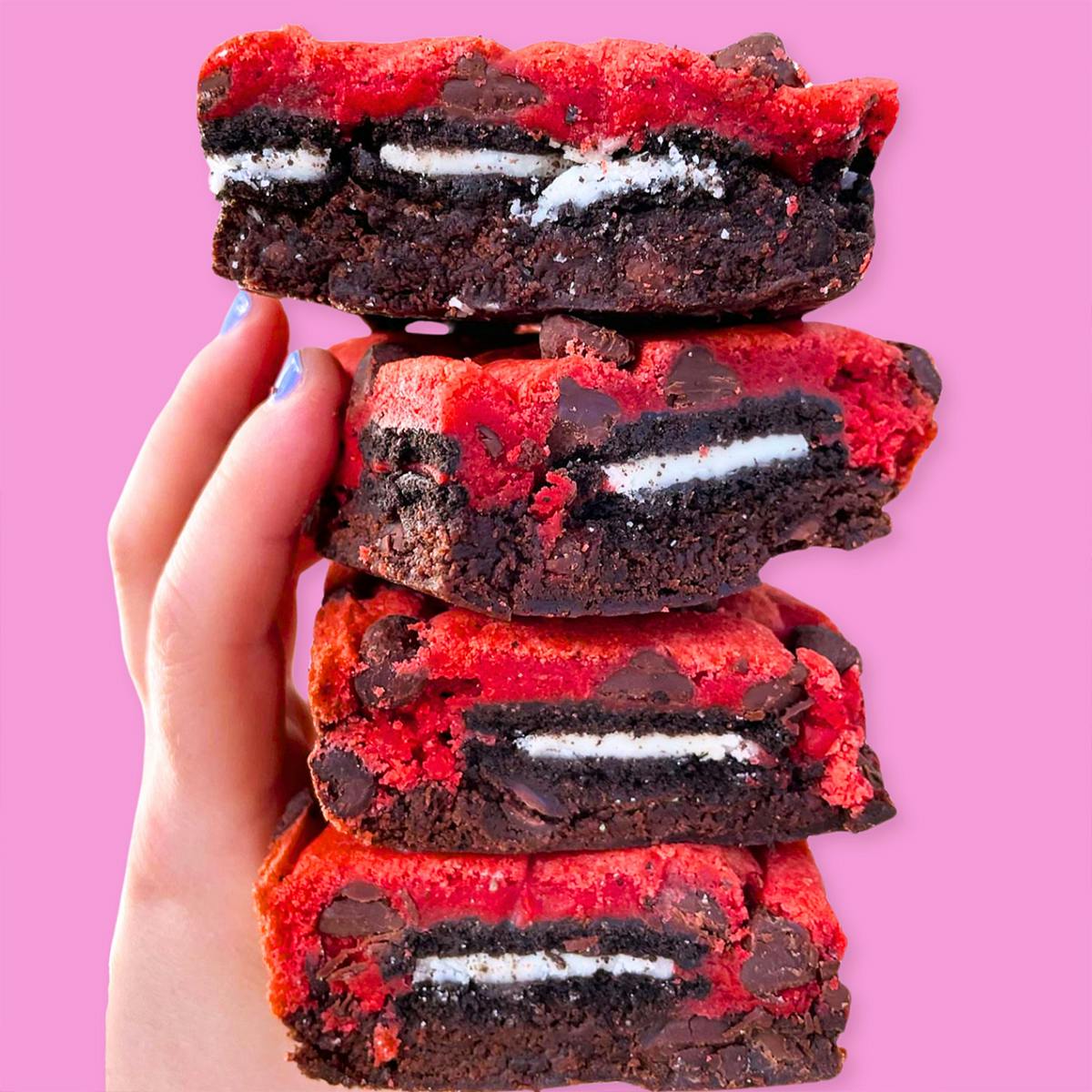 Valentine's Day Brookie Squares by Baked in Color