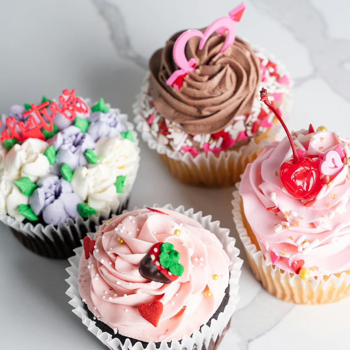 Valentine's Day Cupcakes - 12 Pack by The Goddess and Grocer