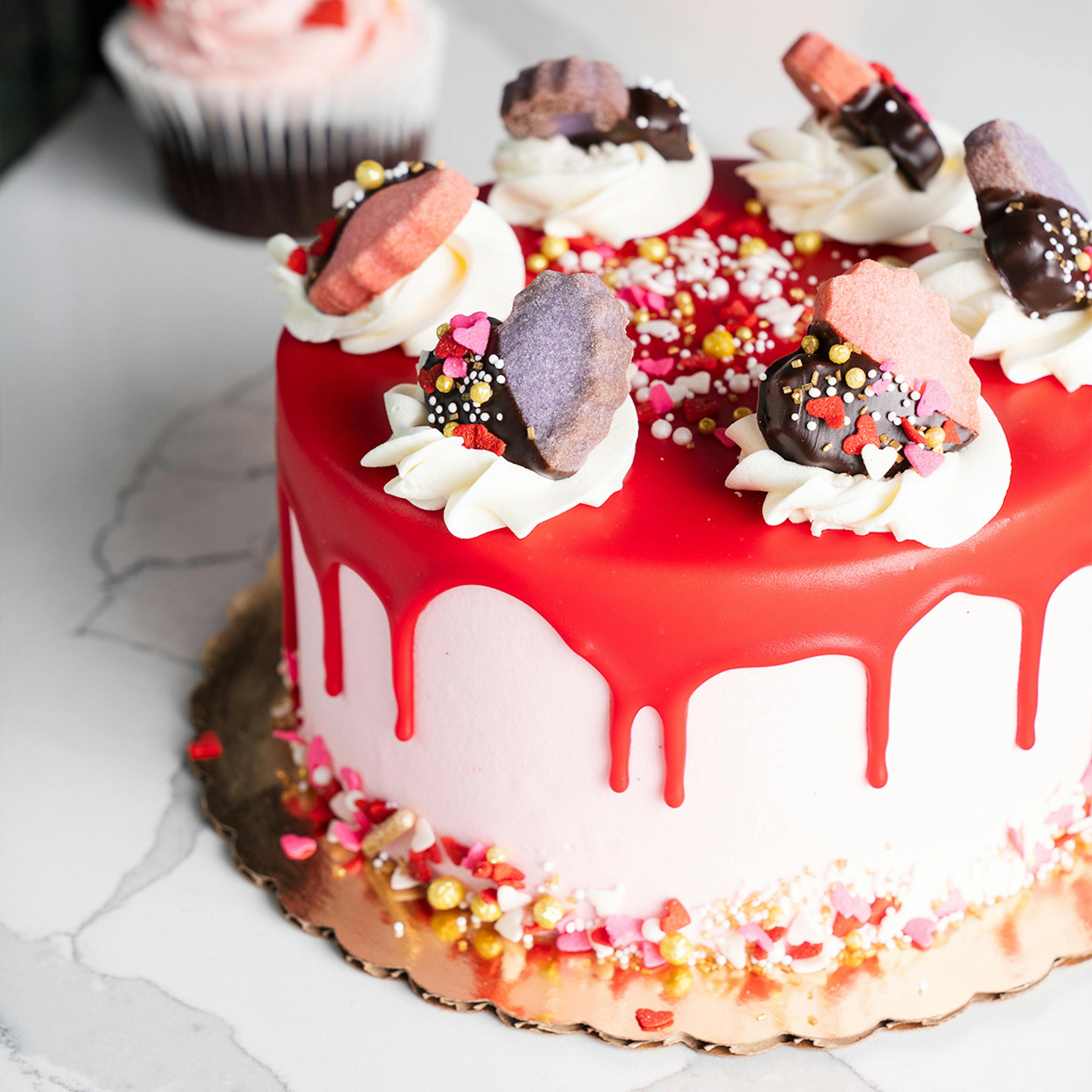 Valentine's Day Chocolate Strawberry Cake - 6" by The Goddess and Grocer - Alternate image 5