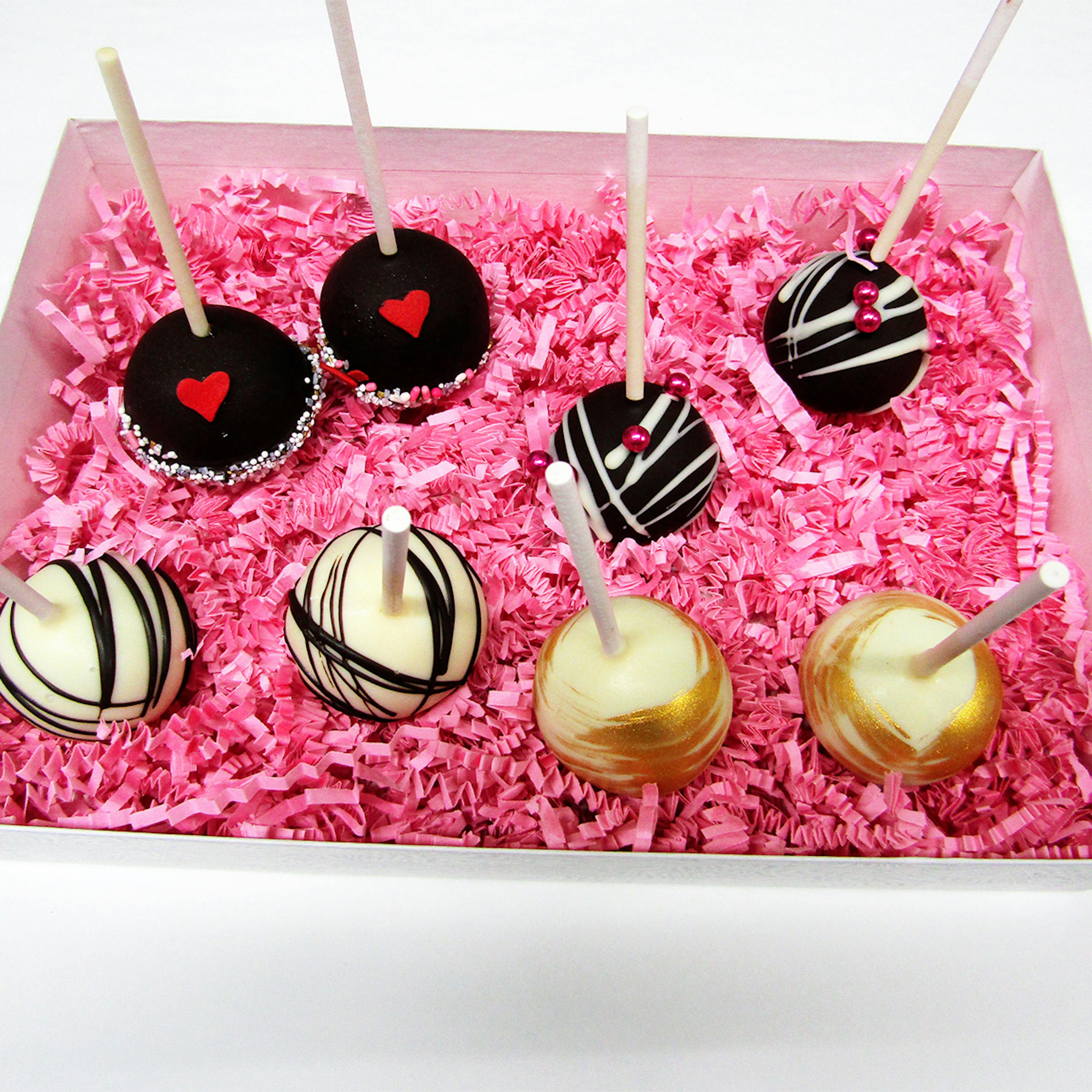 Valentine's Cake Pops - 8 Pack by The Goddess and Grocer - Alternate image 1