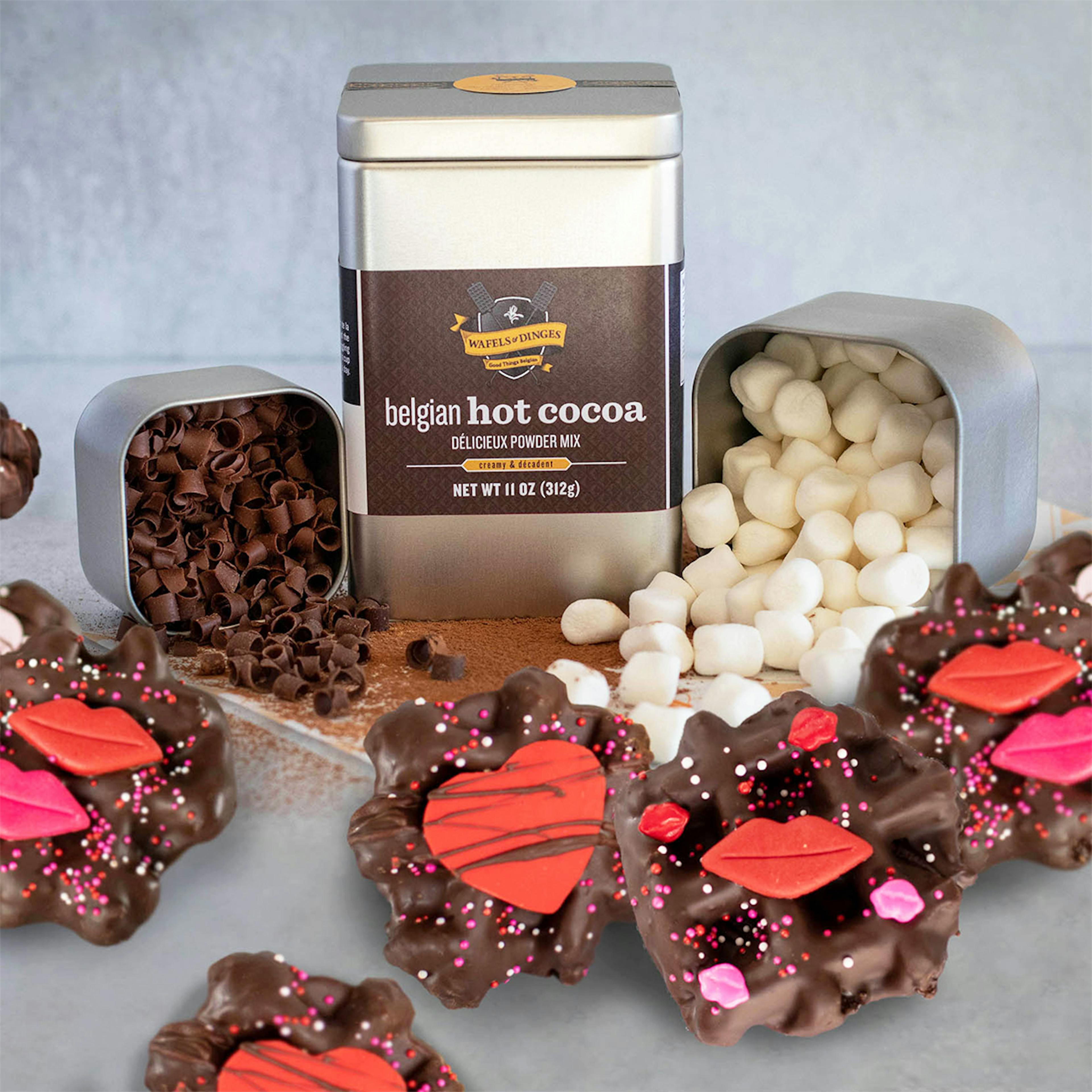 Valentine's Day Wafels + Hot Cocoa Gift Set for 2 by Wafels & Dinges