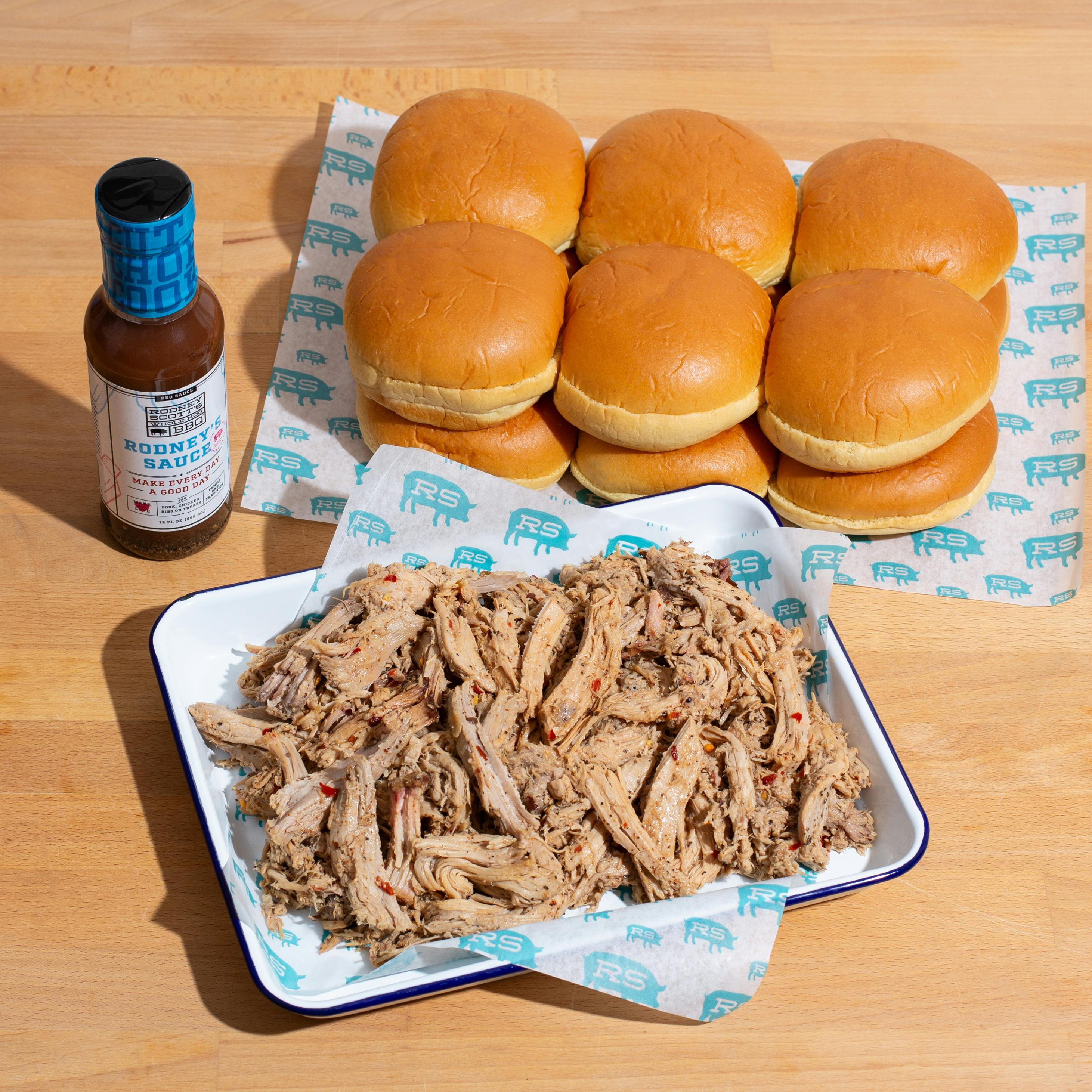 Signature Whole Hog Pulled Pork Sandwich Kit BBQ Sauce by Rodney