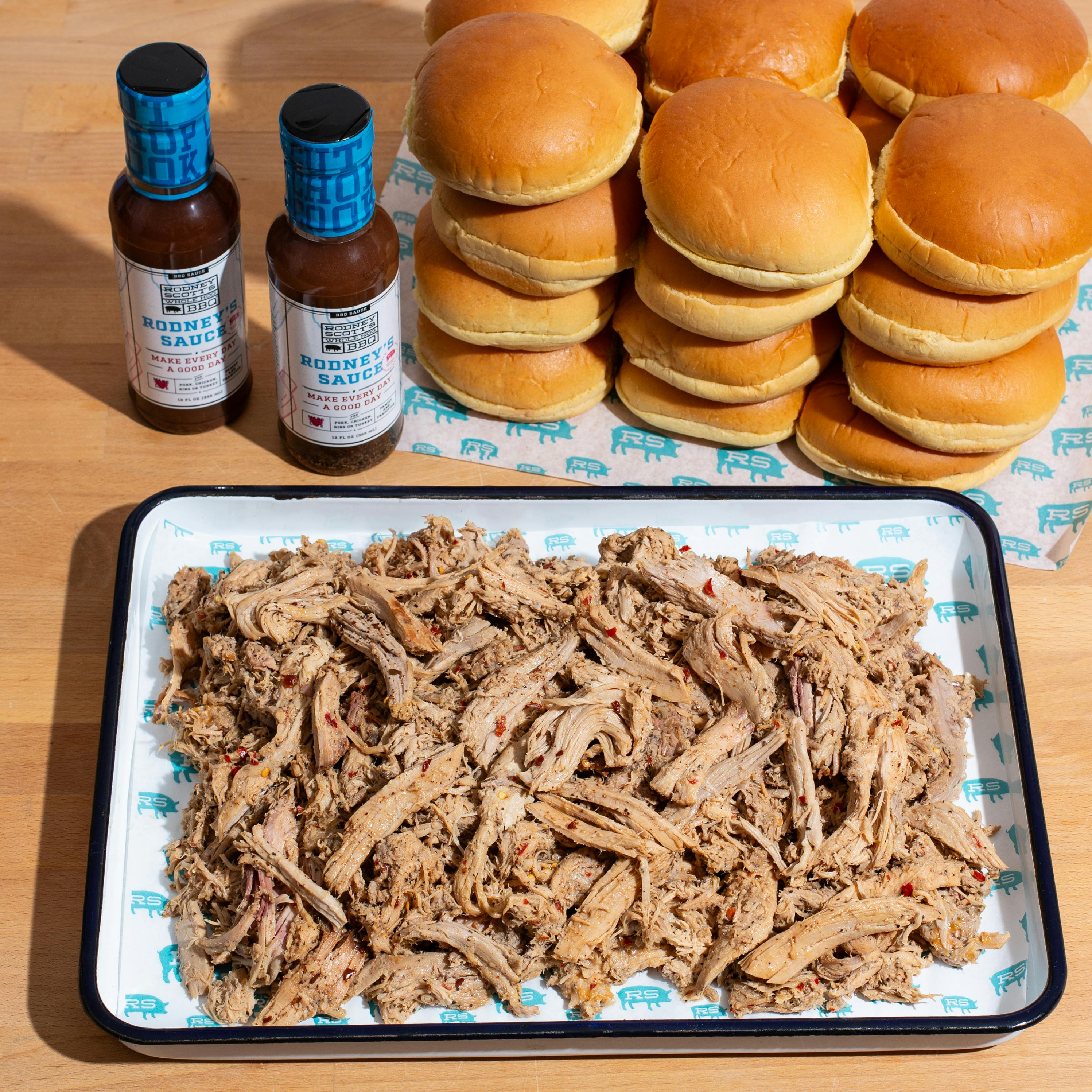 Signature Whole Hog Pulled Pork Sandwich Kit BBQ Sauce by Rodney