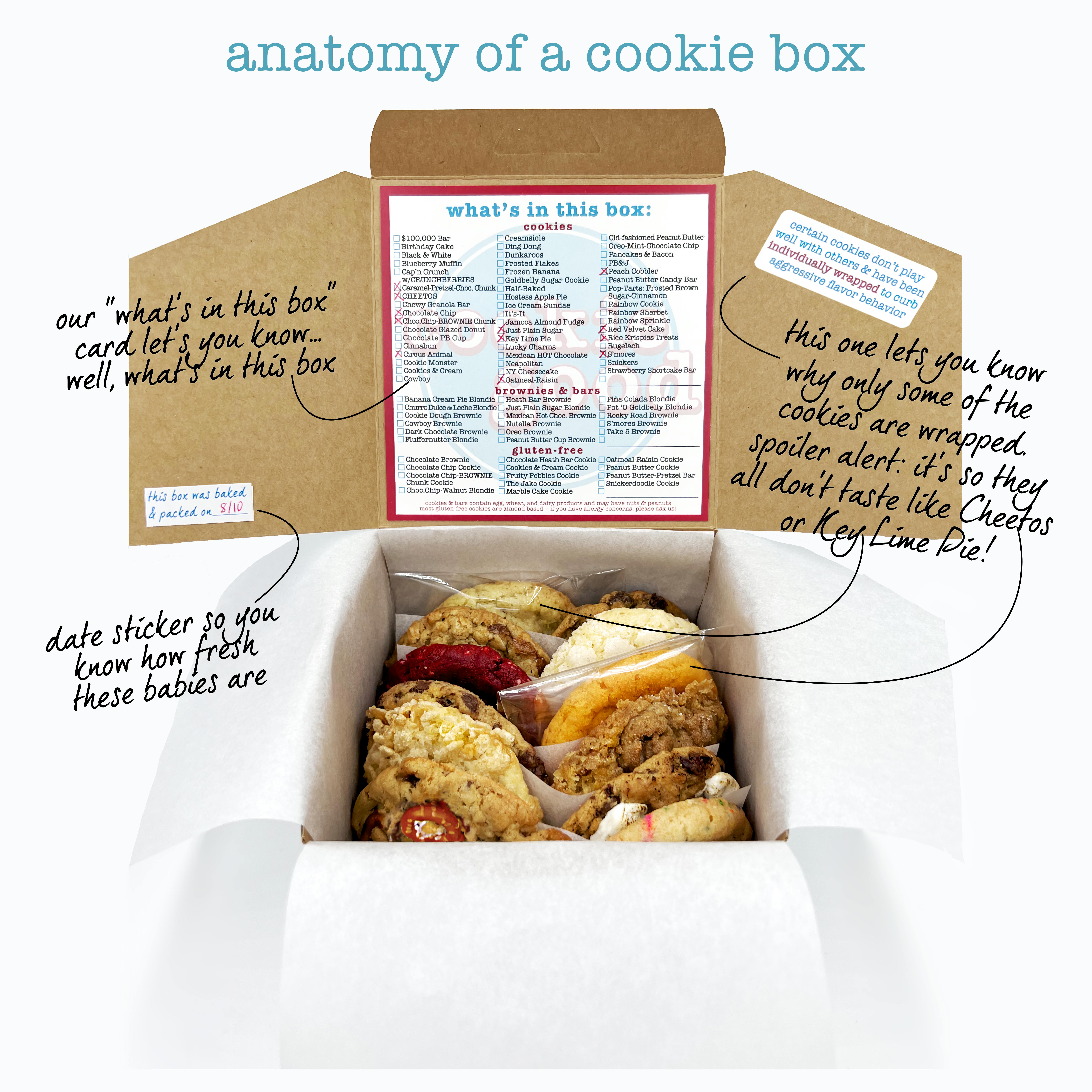 Gluten Free Valentine's Day Cookie Box - 12 Pack by Cookie Good - Alternate image 1