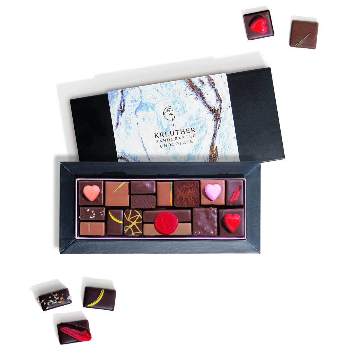 Valentine's Day Chef Selection Box - 24 Piece by Kreuther Handcrafted Chocolate - Alternate image 1