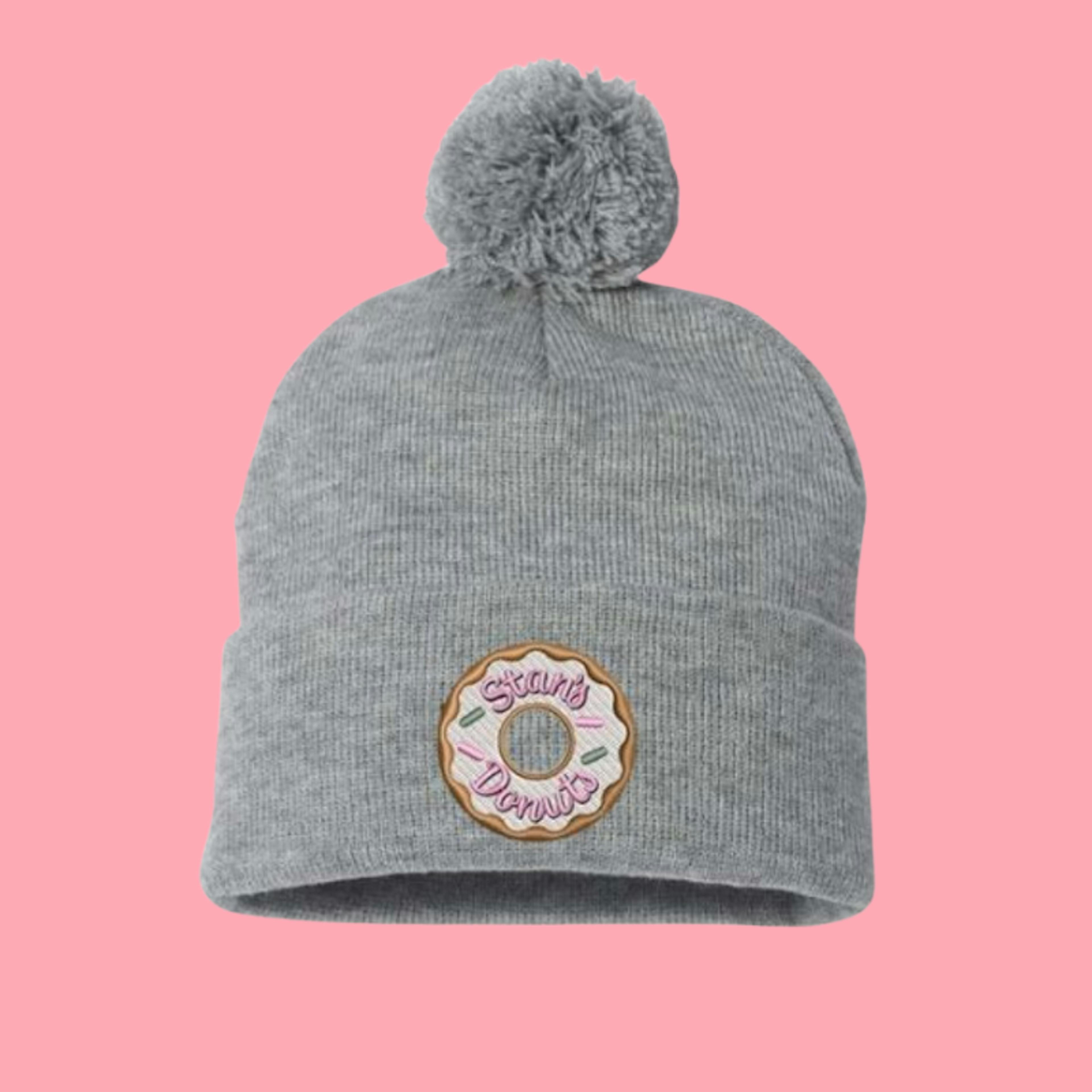 Grey Beanie Hat by Stan's Donuts