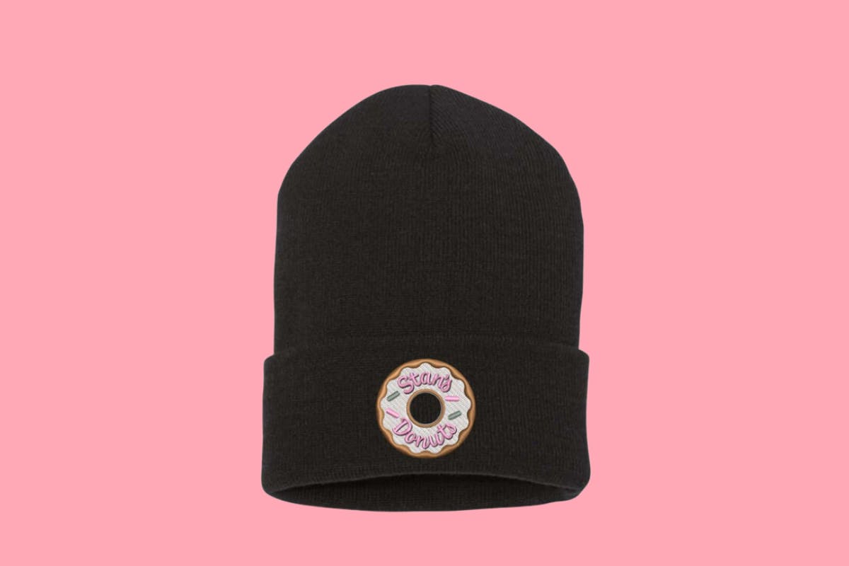 Black Beanie Hat by Stan's Donuts