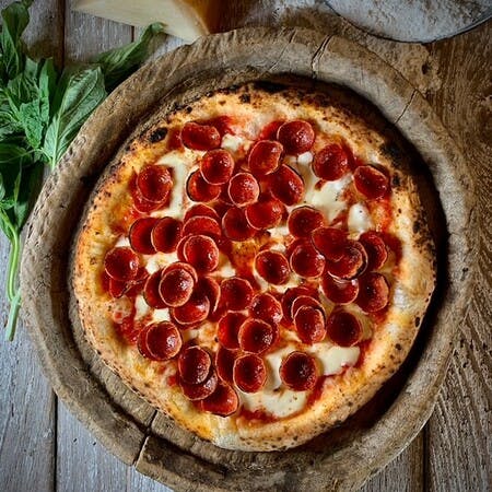 Ezzo's Cupping Pepperoni + Margherita Neapolitan Pizza - 4 Pack by Dough Pizzeria Napoletana - Alternate image 1