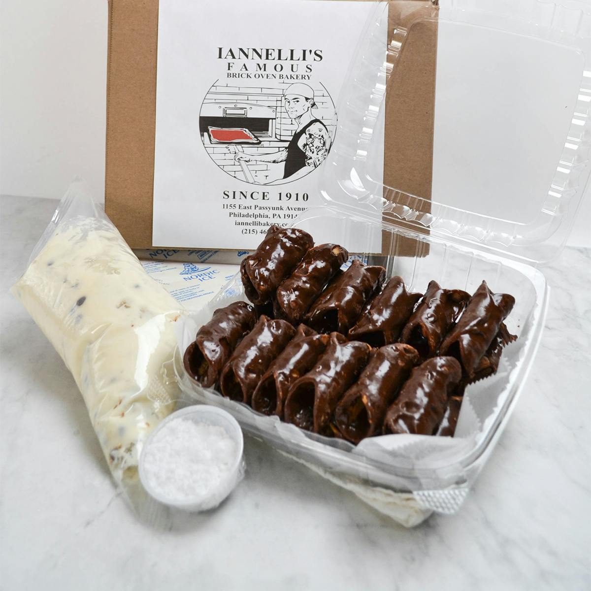 Mini Belgium Chocolate-Dipped Cannoli Kit - 24 Pack by Iannelli's Bakery - Alternate image 3