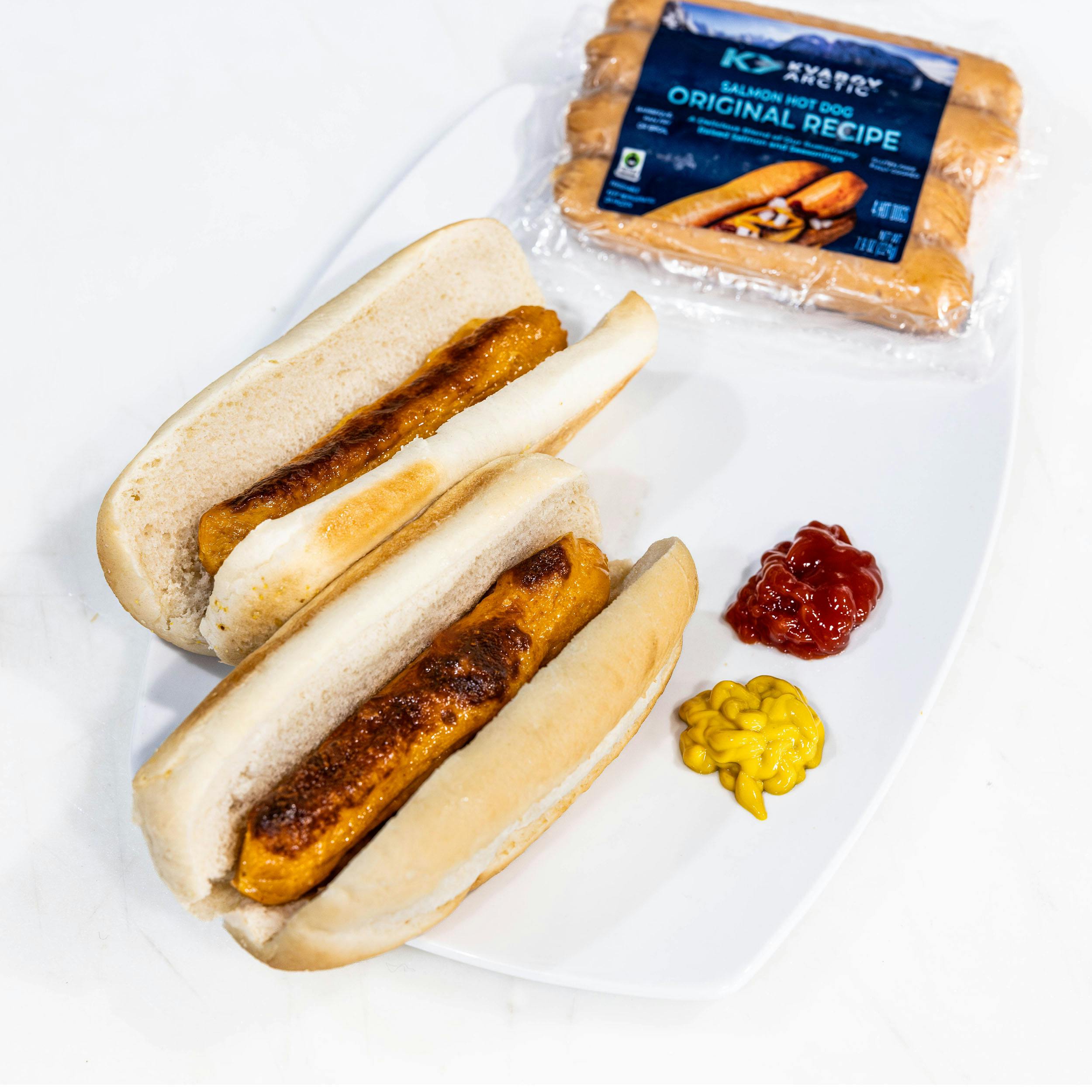 Salmon Hot Dogs, Arctic, 4 Pack by Pike Place Fish Market - Alternate image 1