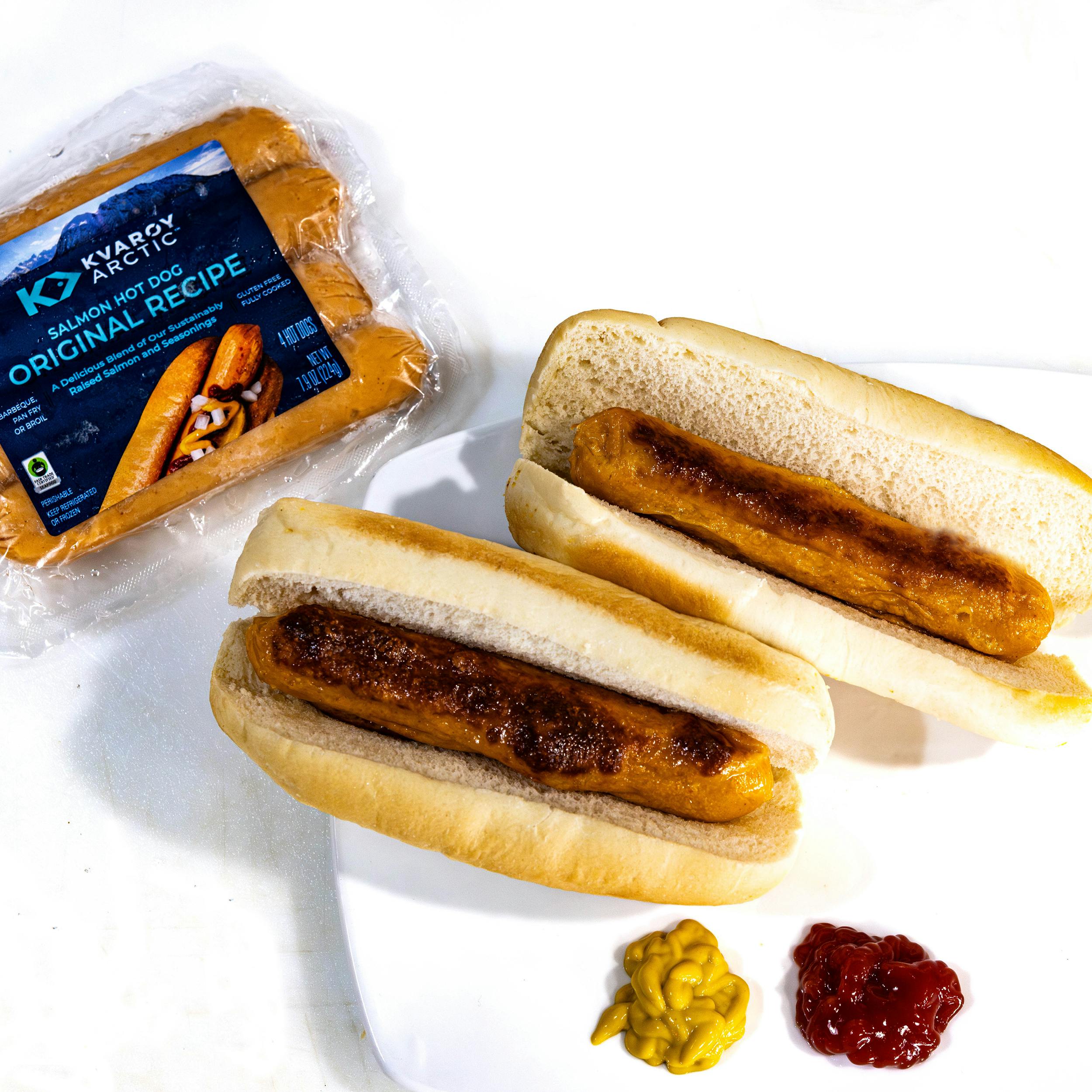 Salmon Hot Dogs, Arctic, 4 Pack by Pike Place Fish Market - Alternate image 2