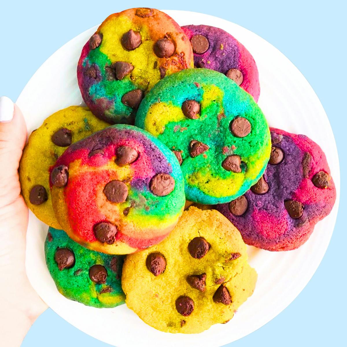 Choose Your Own Colors Chocolate Chip Cookie Gift Tin - 30 Pack by Baked in Color - Alternate image 1