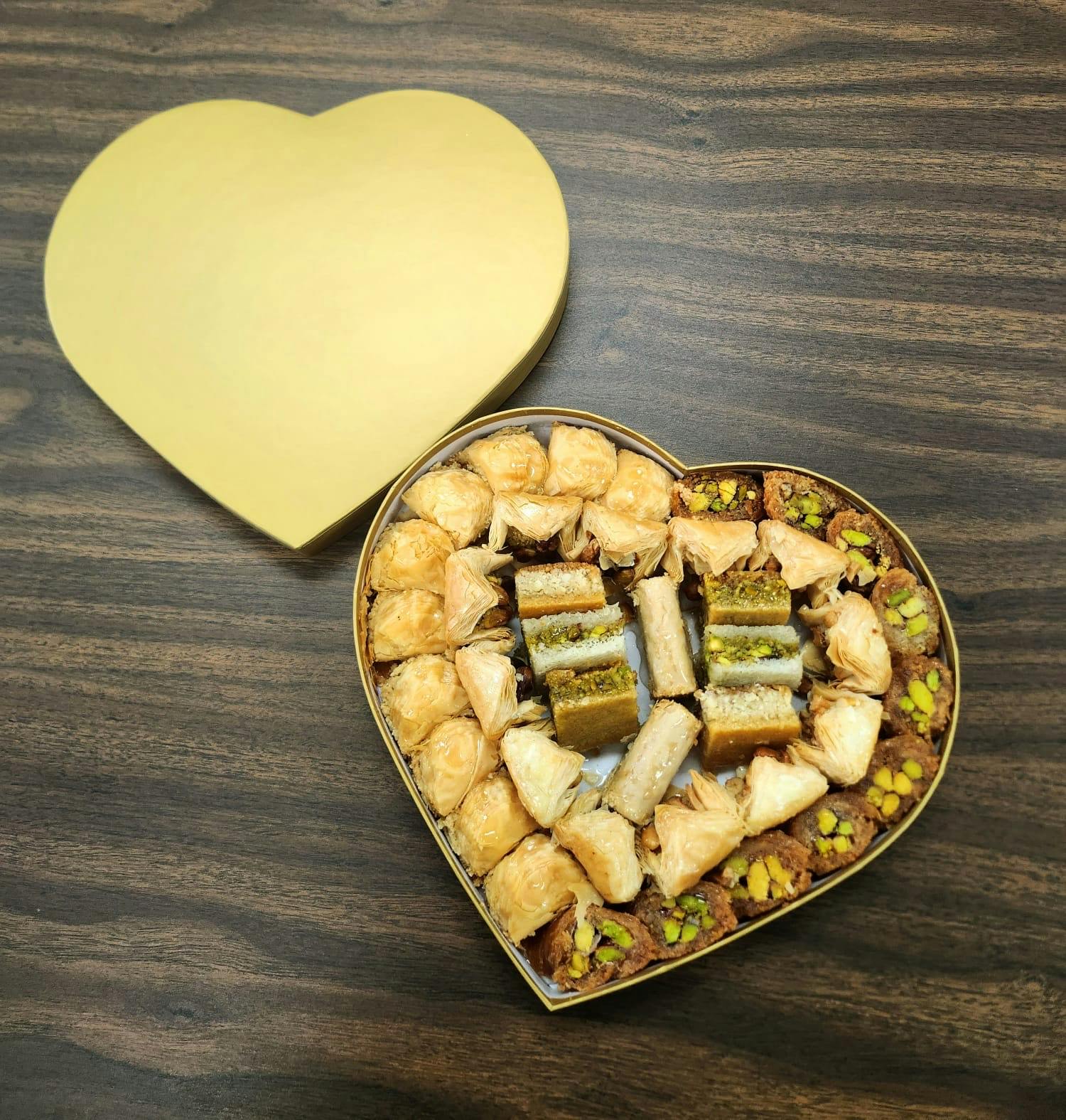 Heart Shaped Baklava Box - 38 Pieces by Shatila Bakery