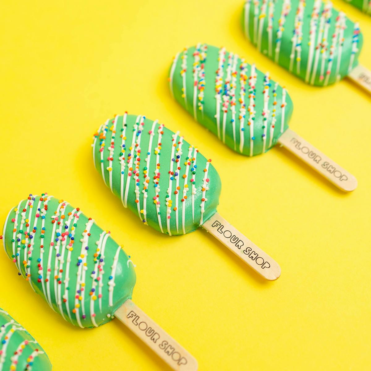 St. Patrick's Day Cakesicles by Flour Shop