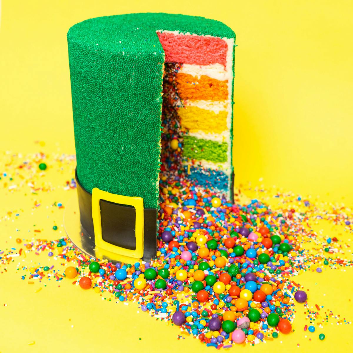 St. Patrick's Day Hat Explosion® Cake by Flour Shop
