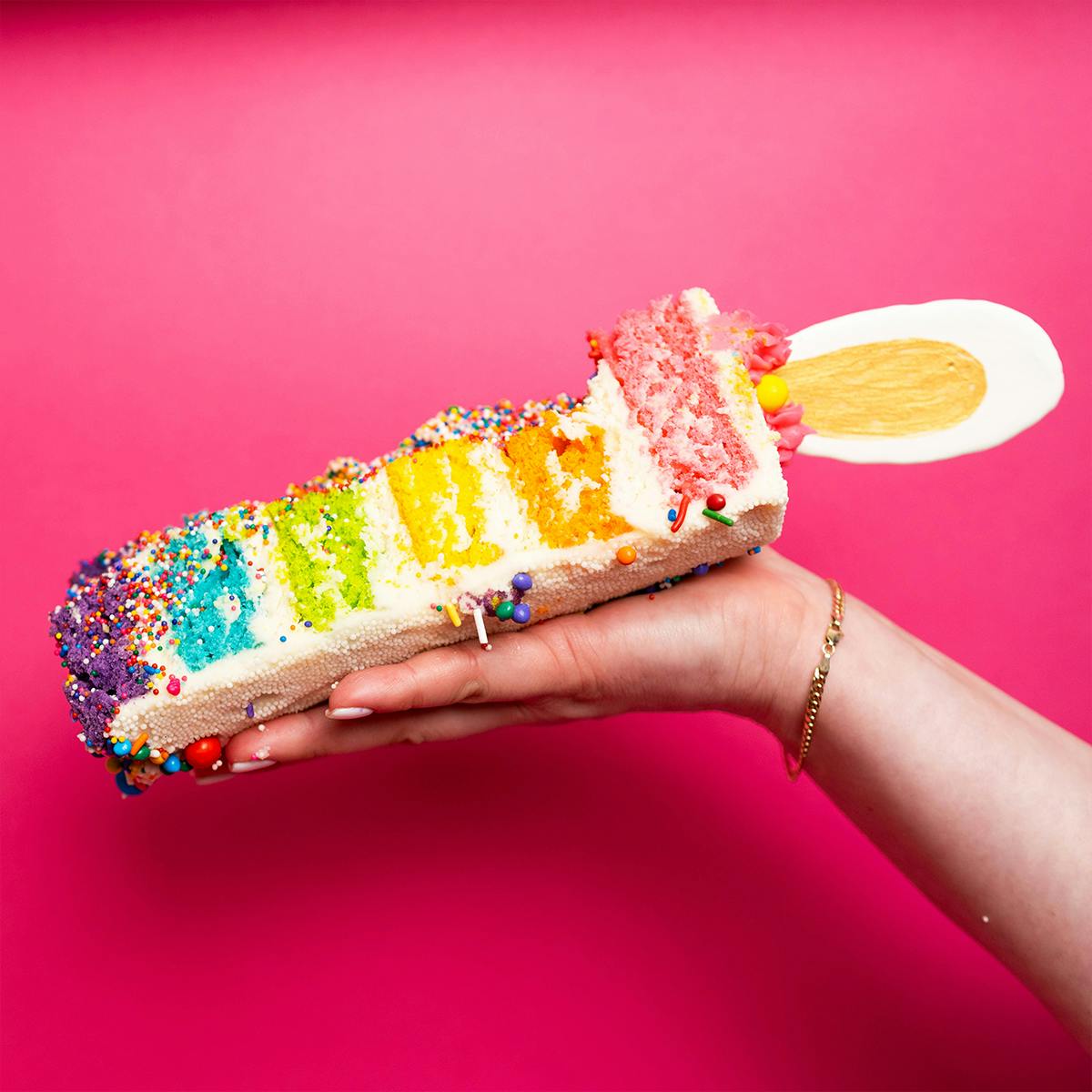 "Hops The Bunny" Rainbow Explosion® Cake by Flour Shop - Alternate image 3