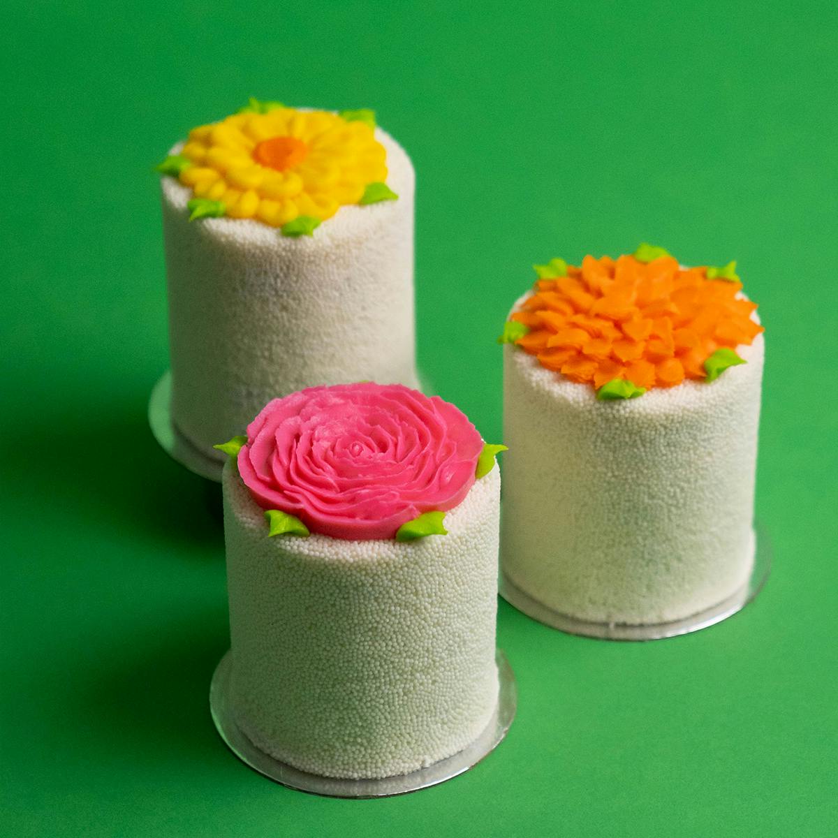 Mini Flower Explosion® Cakes - 3 Pack by Flour Shop - Alternate image 1