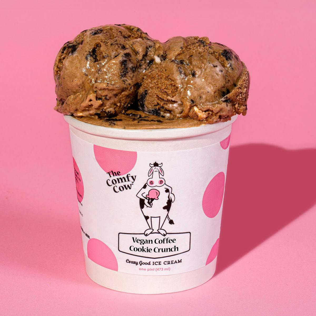 Vegan Coffee Cookie Crunch Ice Cream - 6 Pints by The Comfy Cow