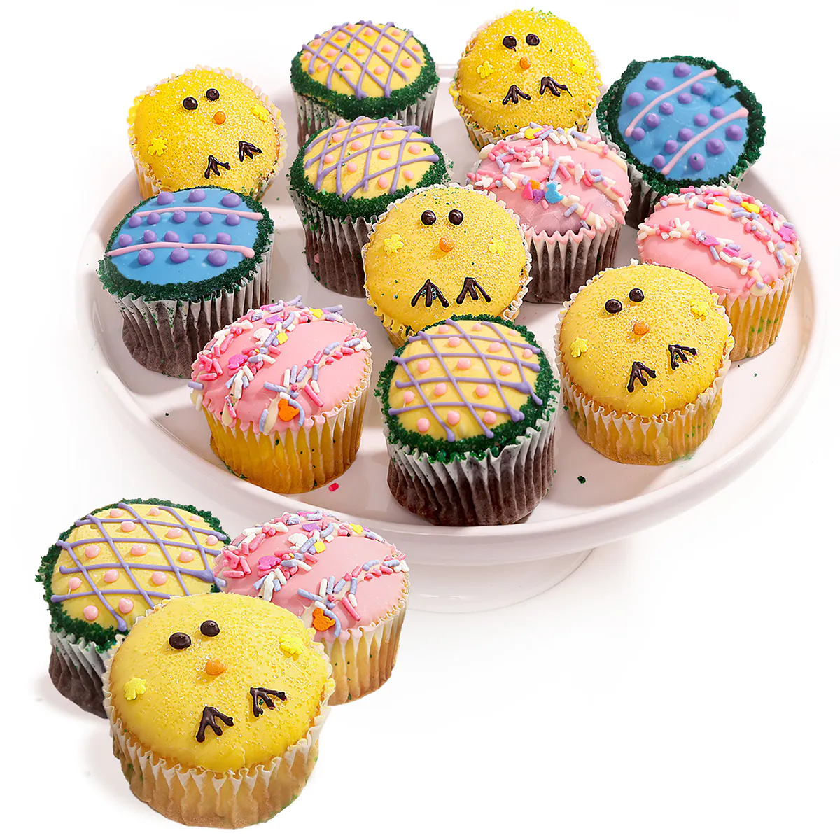 Easter Chocolate Dipped Cupcakes - 12 Pack by The Chocolate Covered Co.