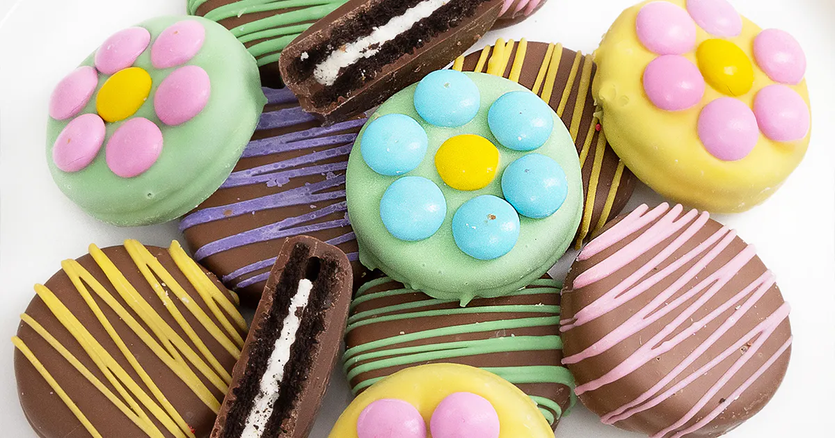 Springy Candy Spring Flower Belgian Chocolate Dipped OREO® Cookies - 12 Pack by The ...