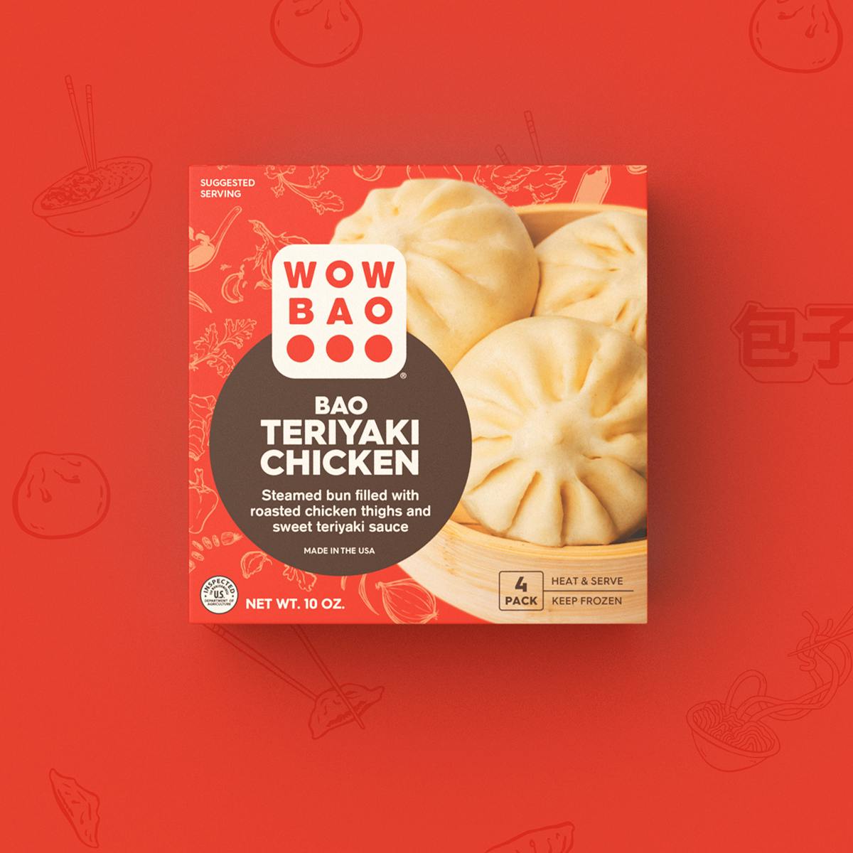 Teriyaki Chicken Bao - 24 Pack by Wow Bao - Alternate image 2