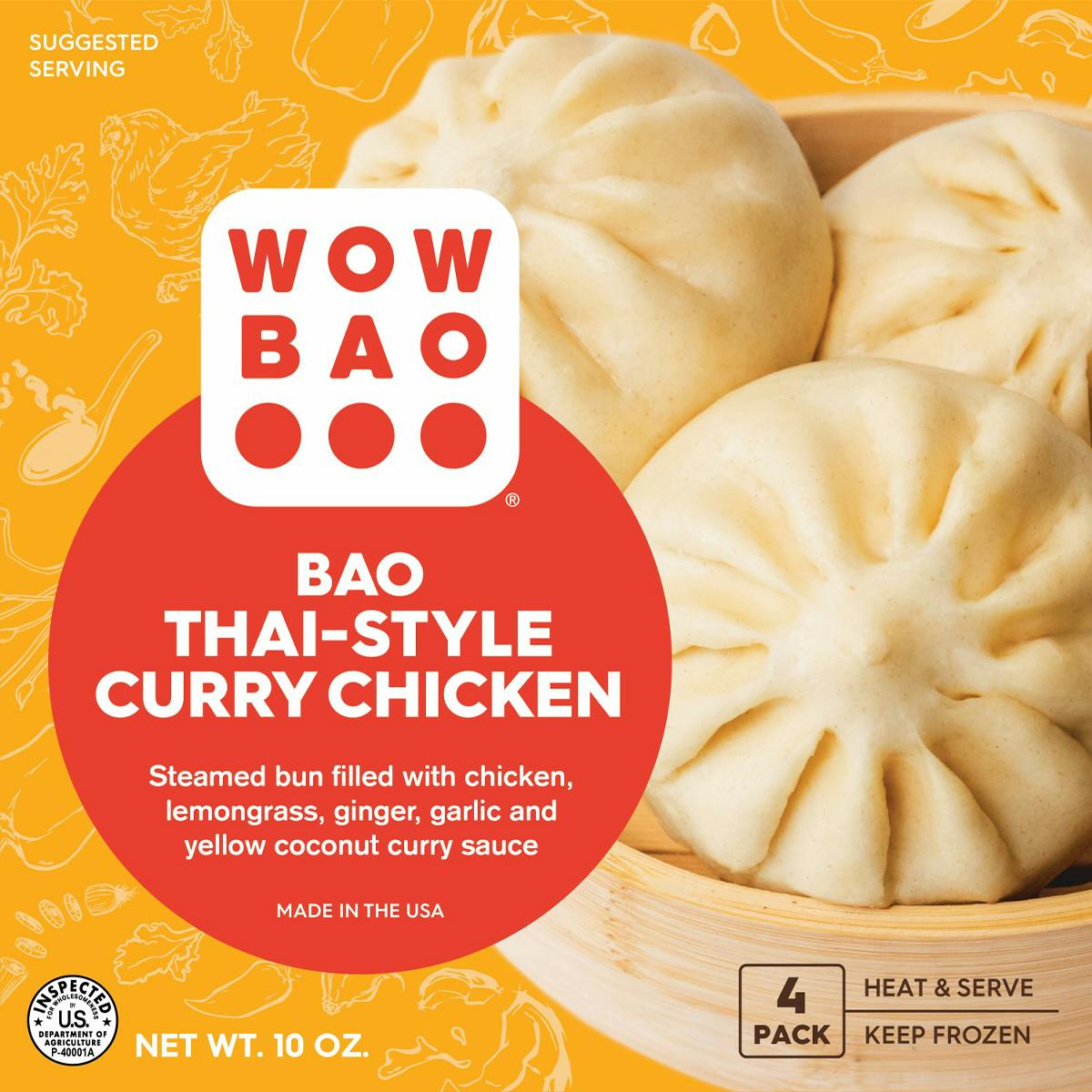 Thai Curry Chicken Bao - 24 Pack by Wow Bao - Alternate image 3