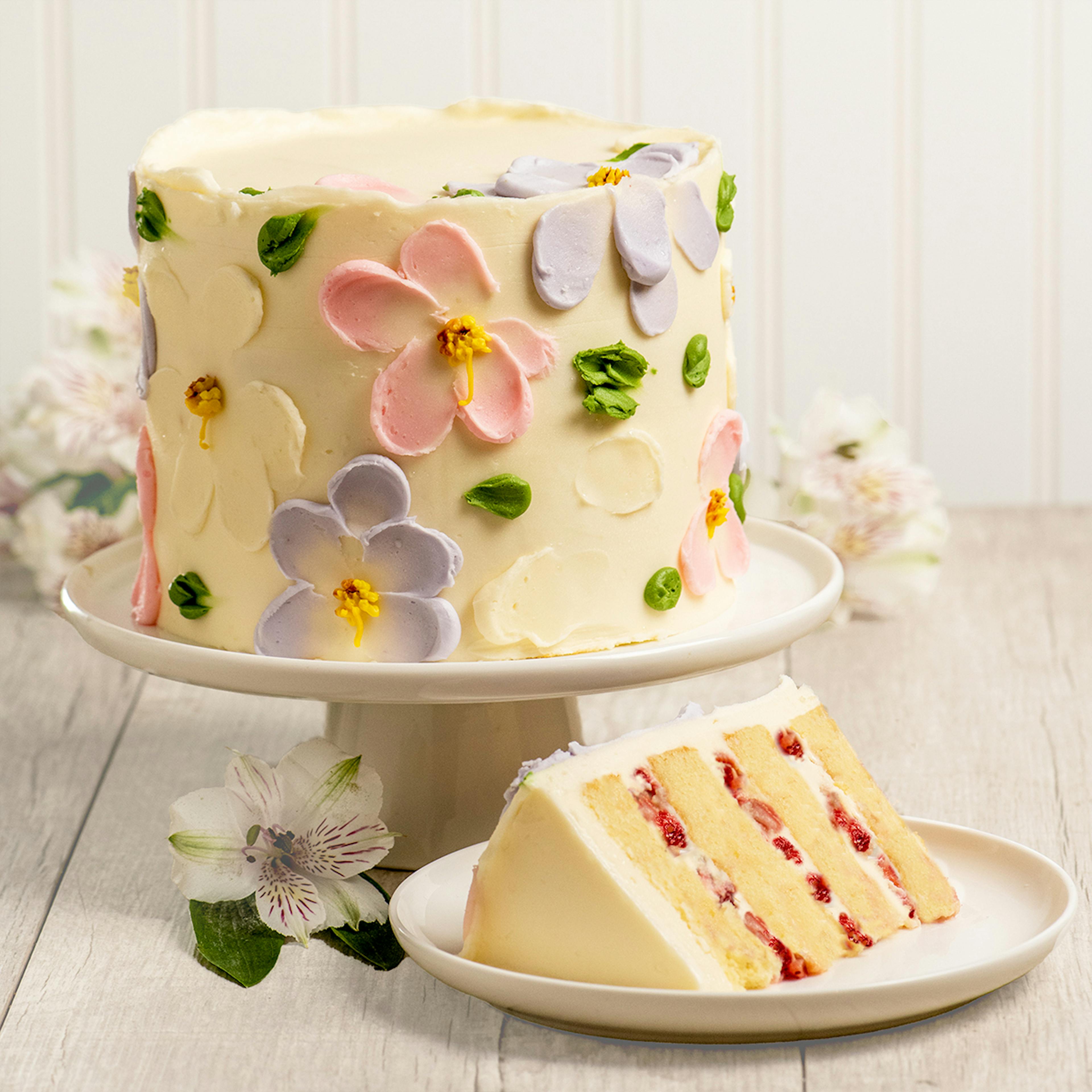 Mother's Day Floral Vanilla Layer Cake by We Take the Cake