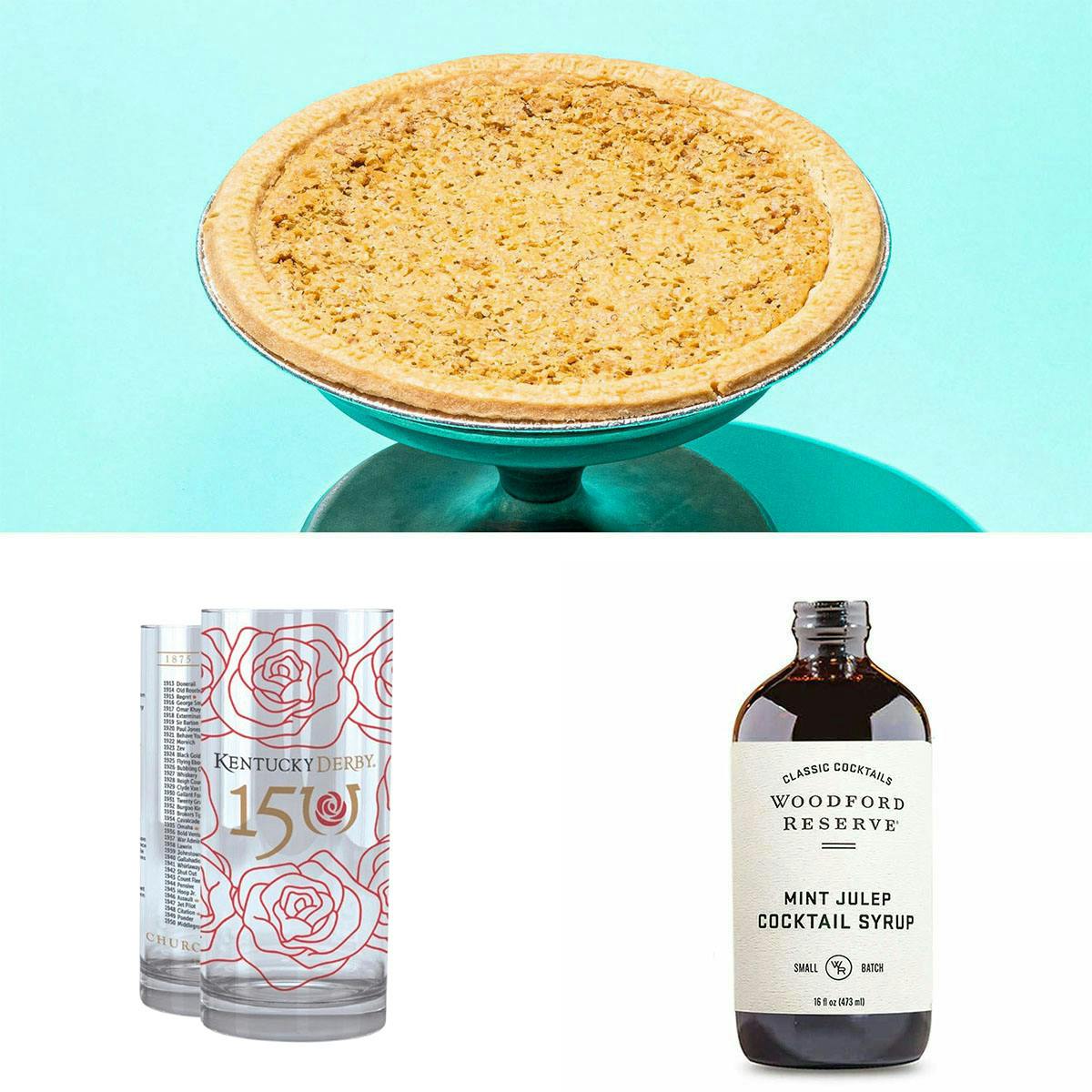 Derby Pie + Mint Julep Cocktail Syrup + Glasses by Kern's Kitchen