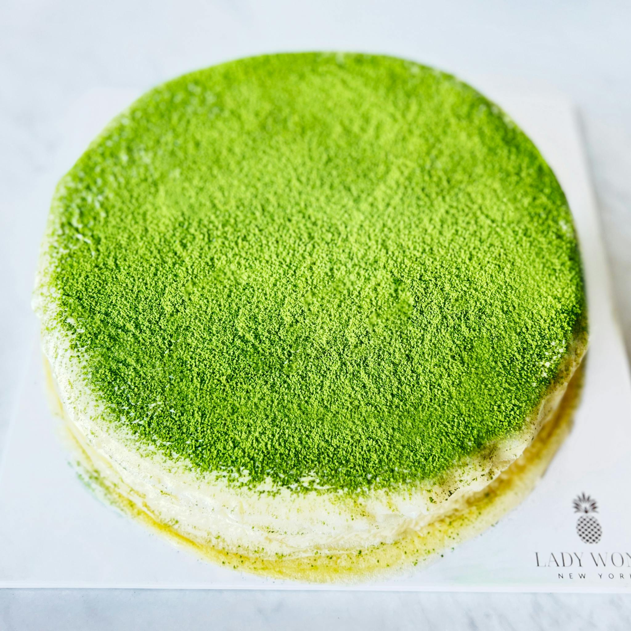 Uji Matcha Cherry Mille Crêpe Cake by Lady Wong Patisserie