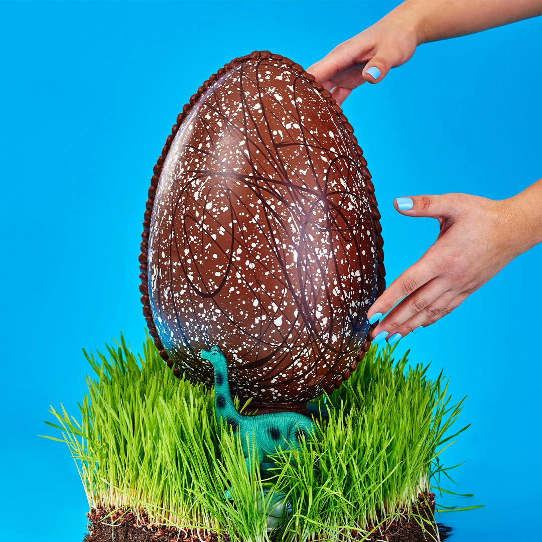 GIANT Milk Chocolate Speckled Dinosaur Egg by Knipschildt Chocolatier