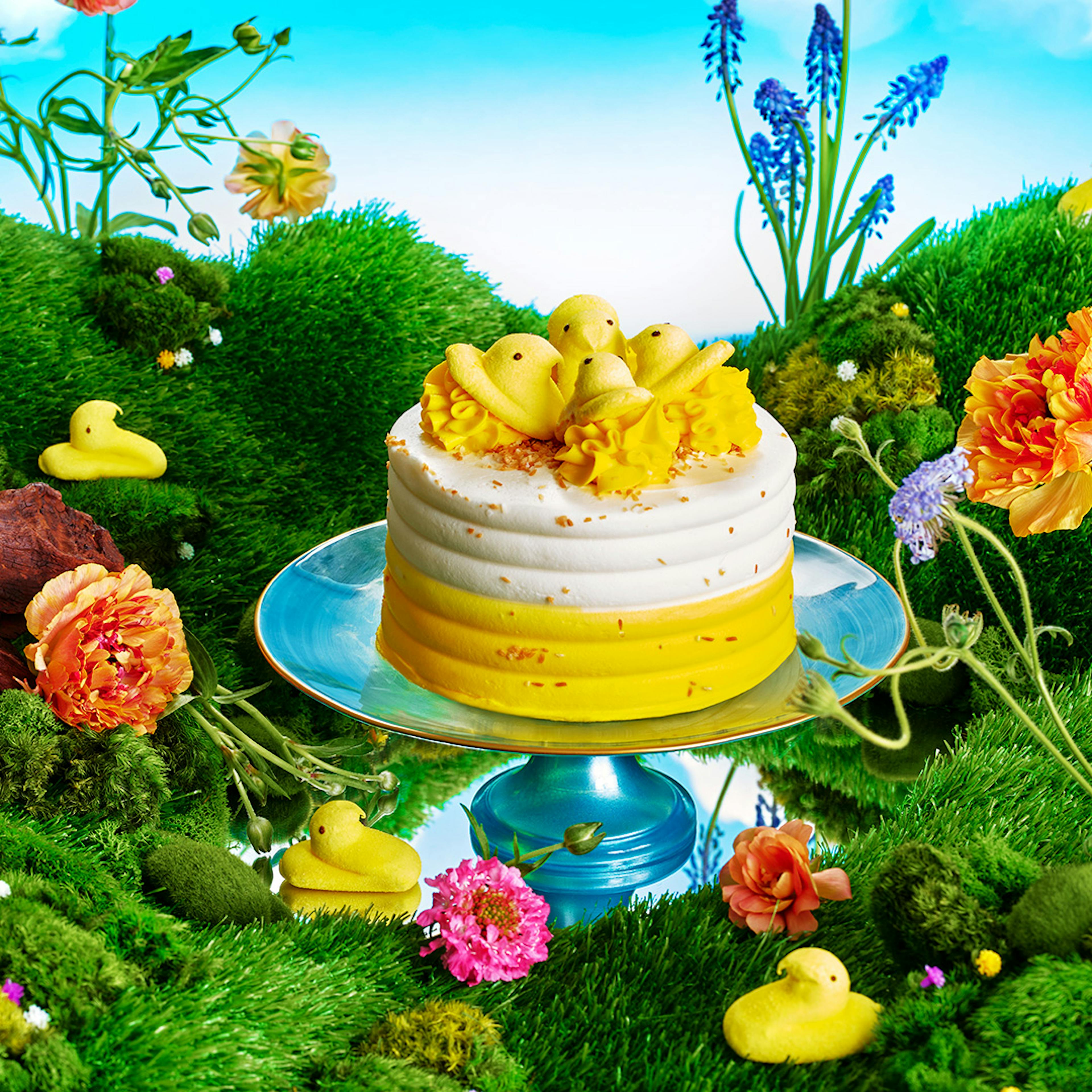 Easter Peeps Cake by Misha's Cupcakes