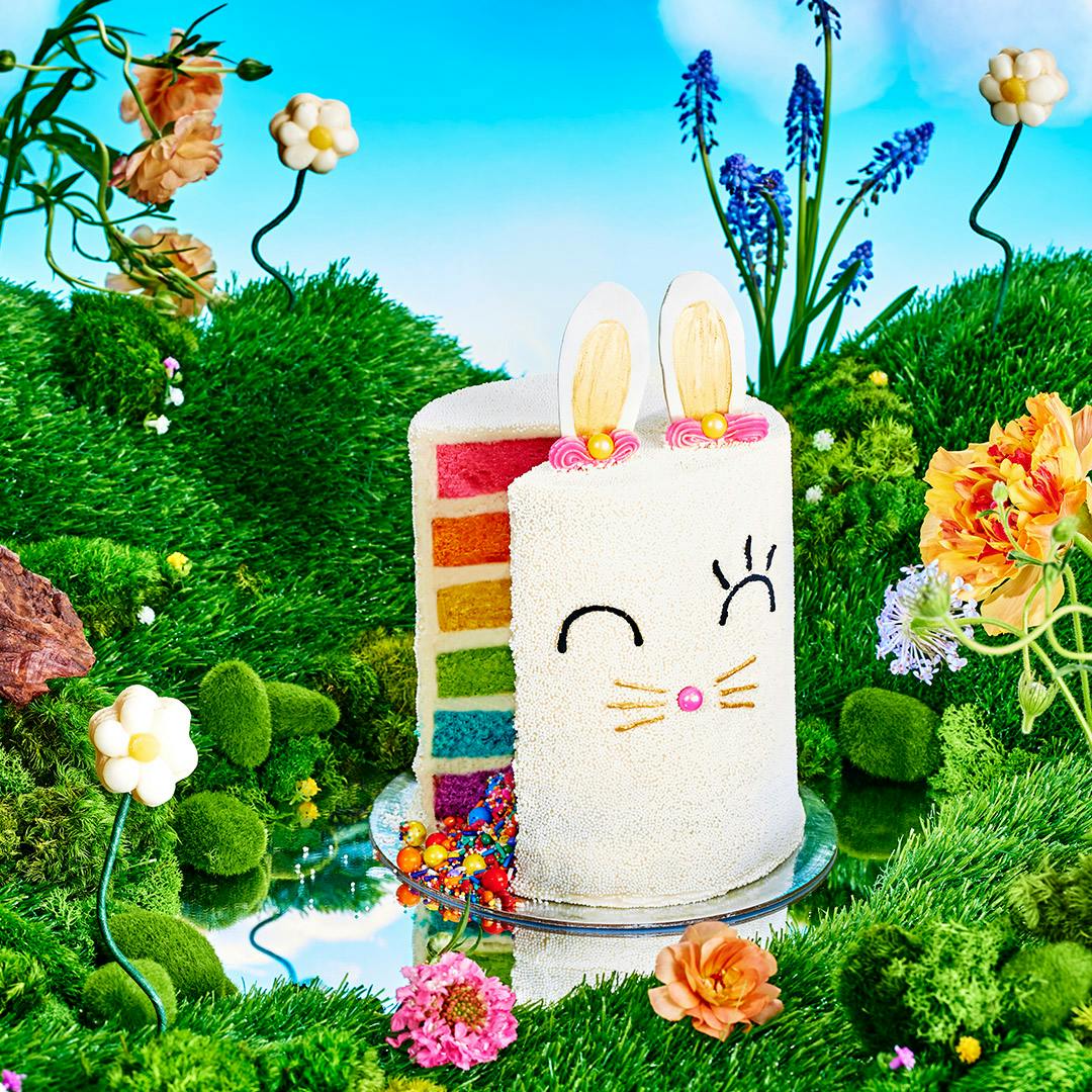 "Hops The Bunny" Rainbow Explosion® Cake by Flour Shop