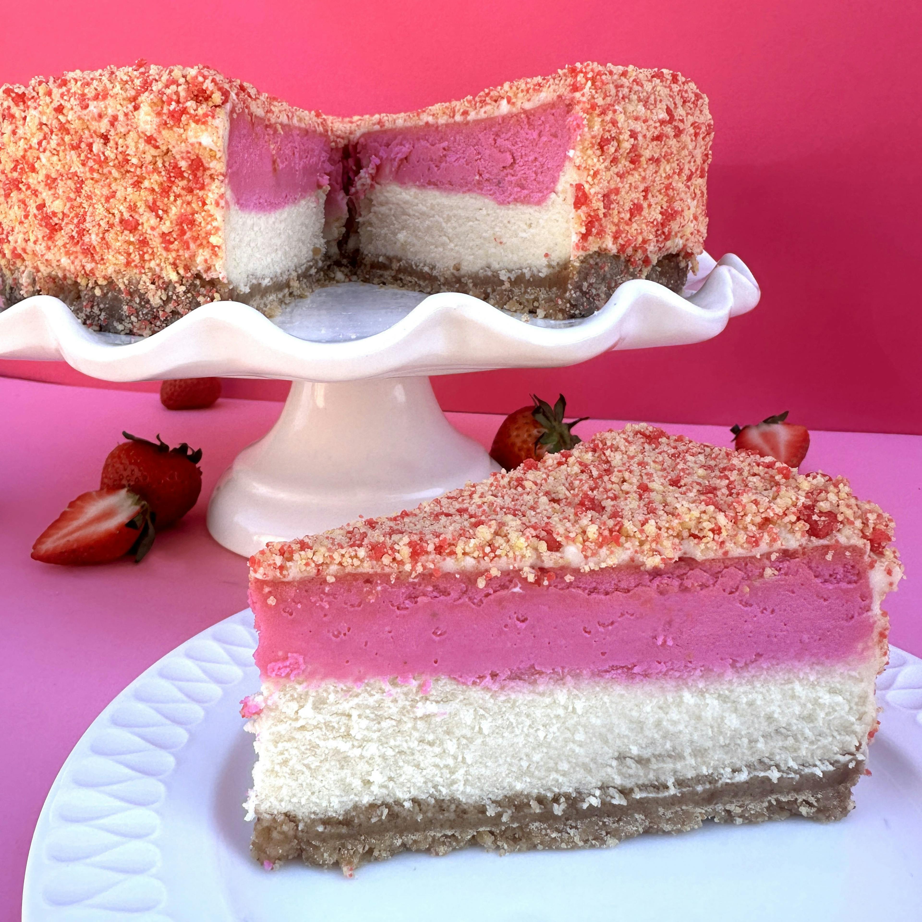 "Strawberry Crunch Queen" Strawberry Cheesecake by East Side Cheesecakes