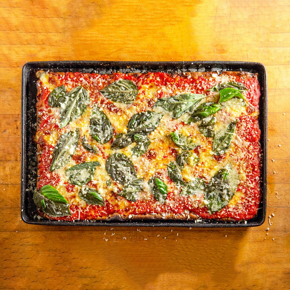 Sicilian Pizza by Artichoke Basille's Pizza