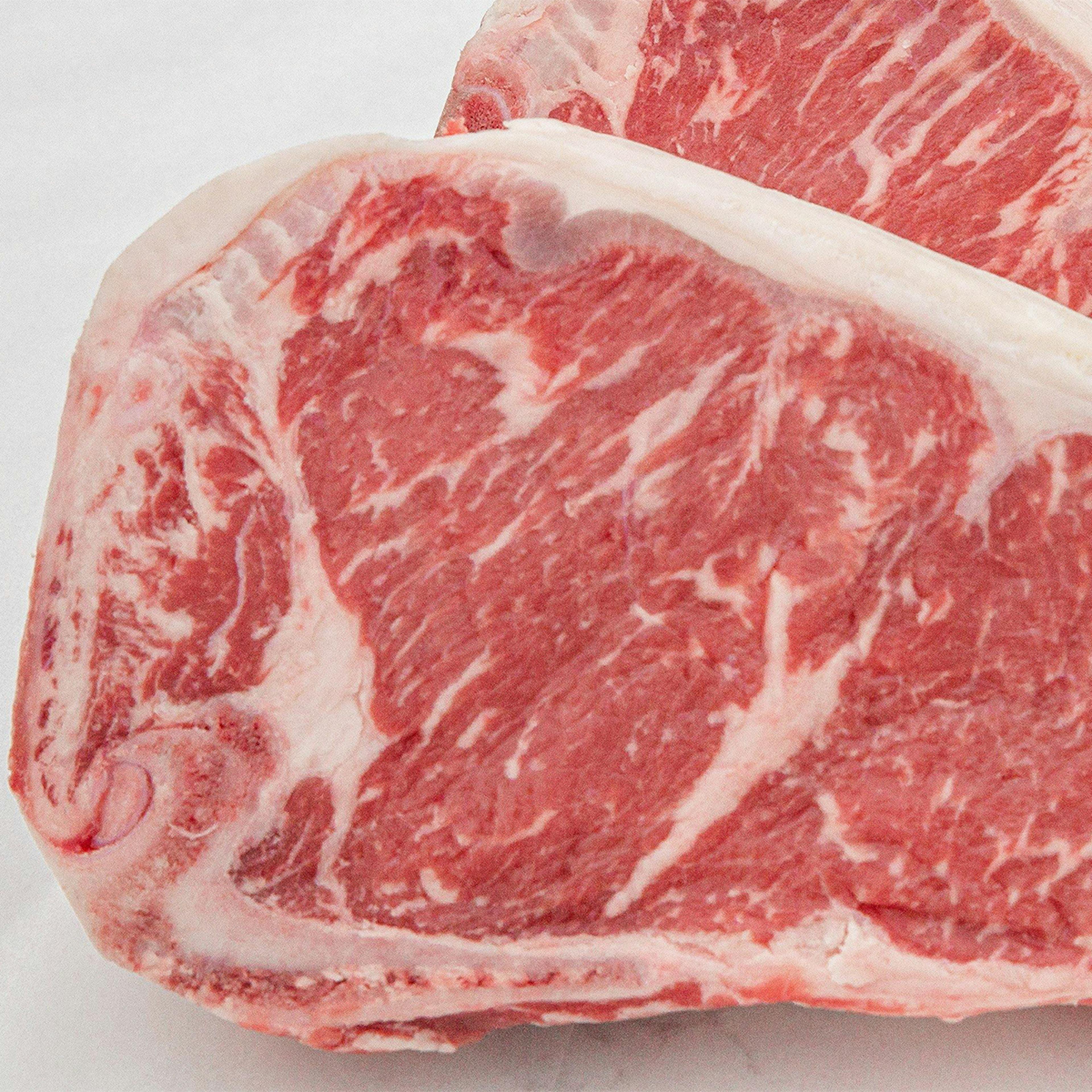 Dry-Aged USDA Prime Black Angus Bone-In NY Strip Steaks - 8 Pack by Pat LaFrieda Meats - Alternate image 1