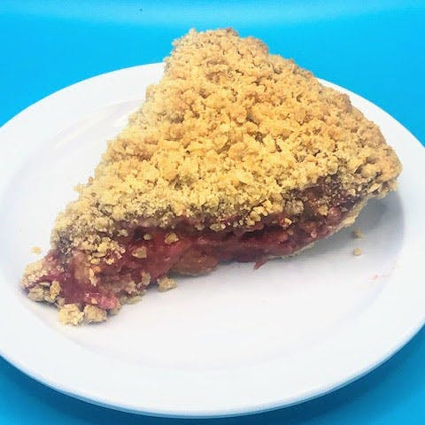 Raspberry Rhubarb Crunch Pie by Betty's Pies