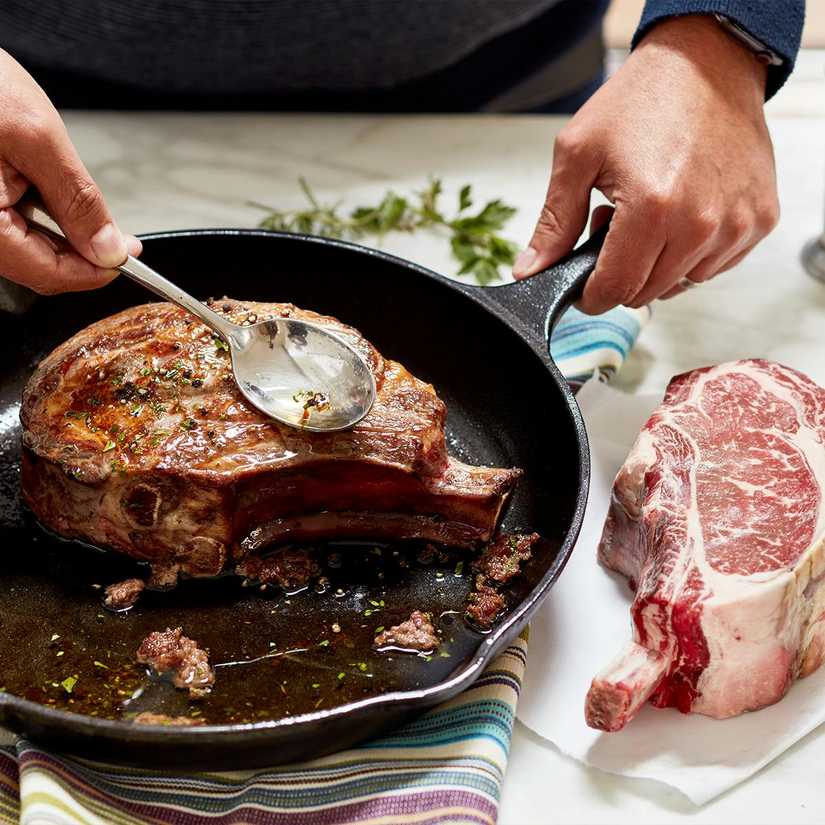 Tomahawk Ribeye Steaks - 2 Pack by Flannery Beef - Alternate image 1