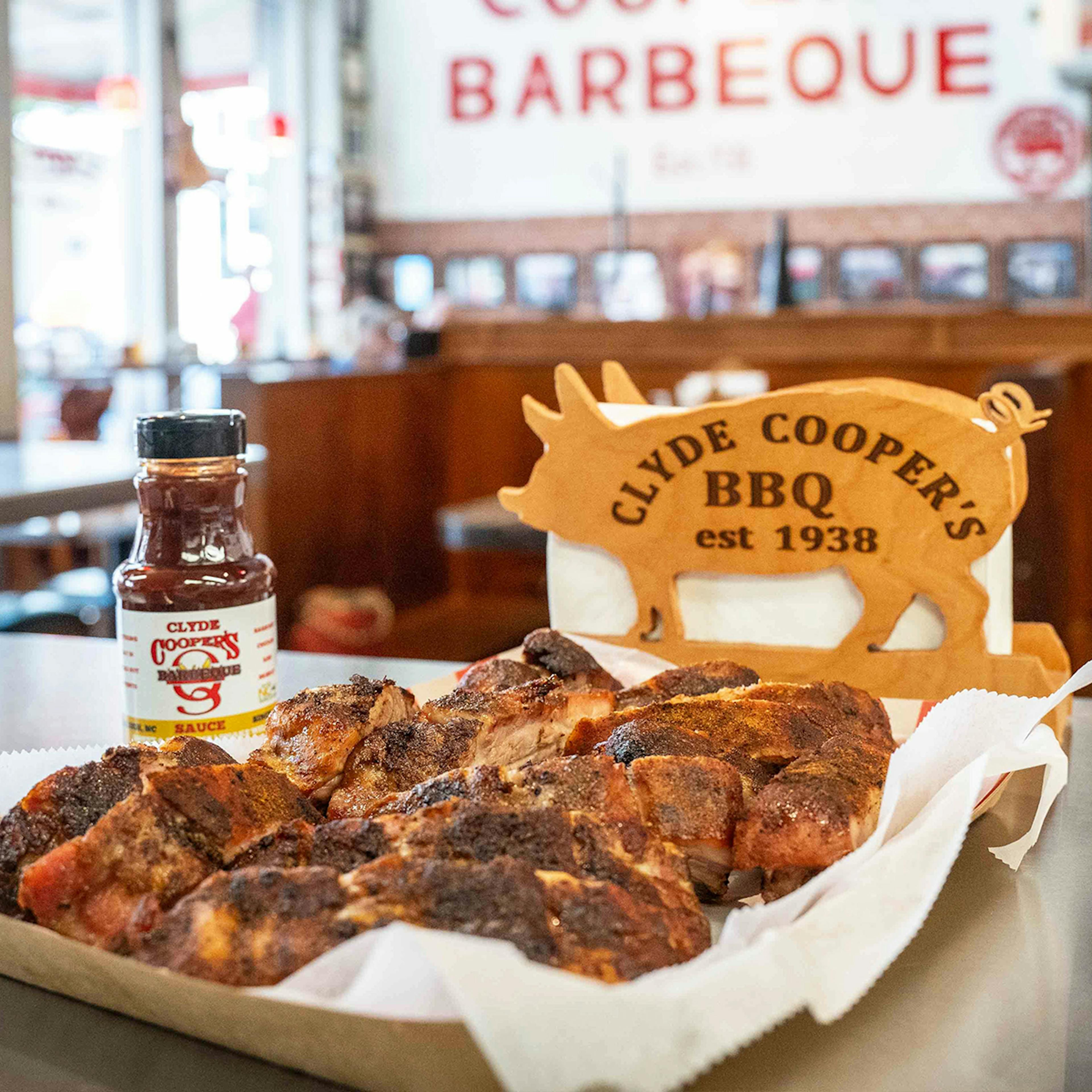 Baby Back Ribs + BBQ Sauce by Clyde Cooper's Barbeque